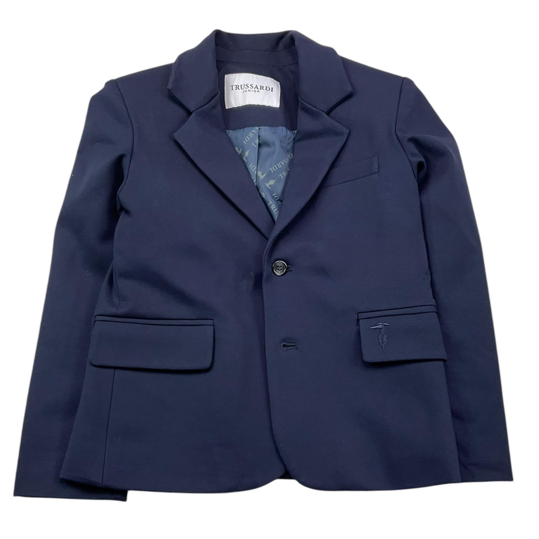TRUSSARDI giacca tinta unita monopetto Blu per Bambino TBA25120GC BLU TRUSSARDI
