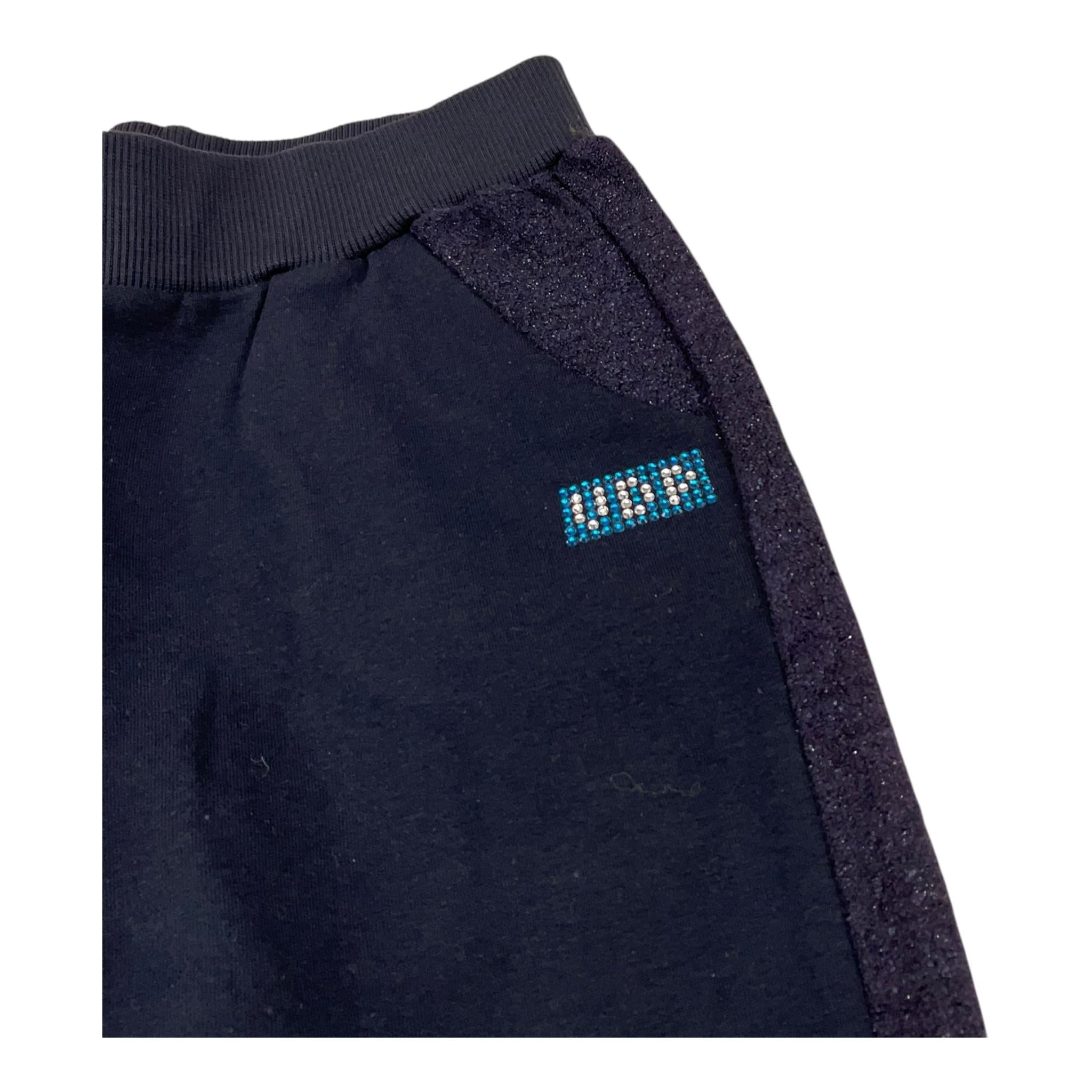 VIADELLEPERLE pantalone tinta unita modello tuta Blu per Bambina VDP0281 BLU VIADELLEPERLE