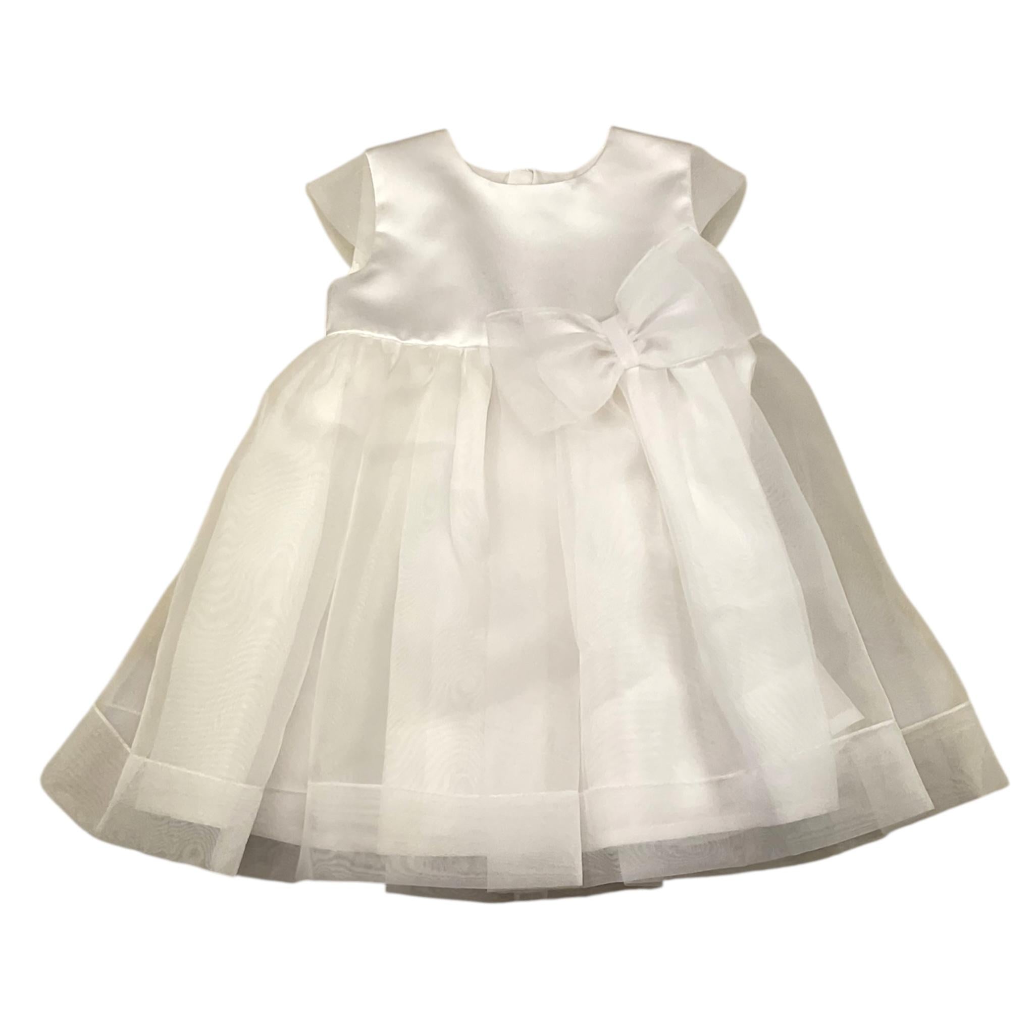 MINIMI abit mezza manica tinta unita con fiocco Bianco per Neonata 919 BIANCO MINIMI