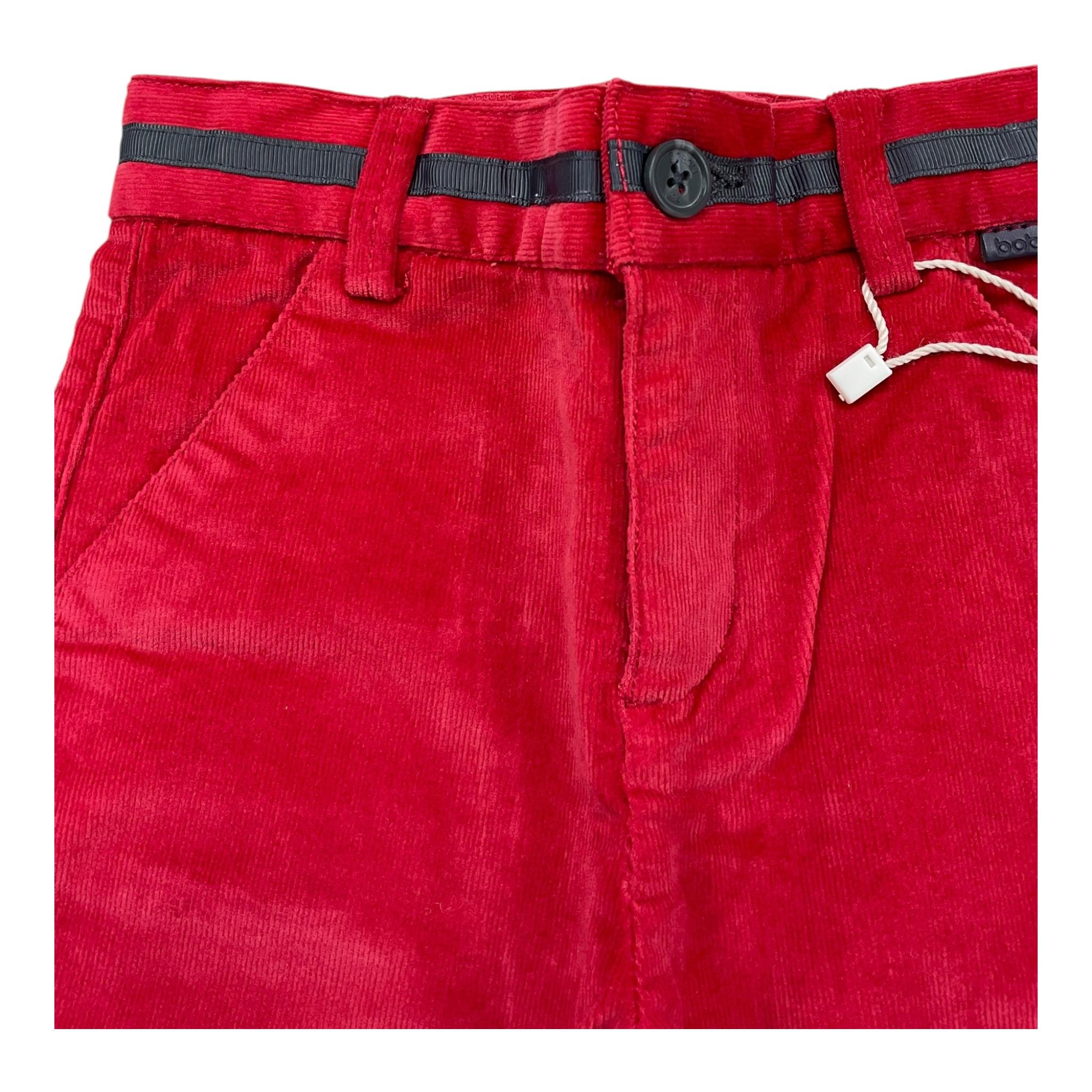 BOBOLI pantalone tinta unita in camoscio Rosso per Bambino 719029J ROSSO BOBOLI