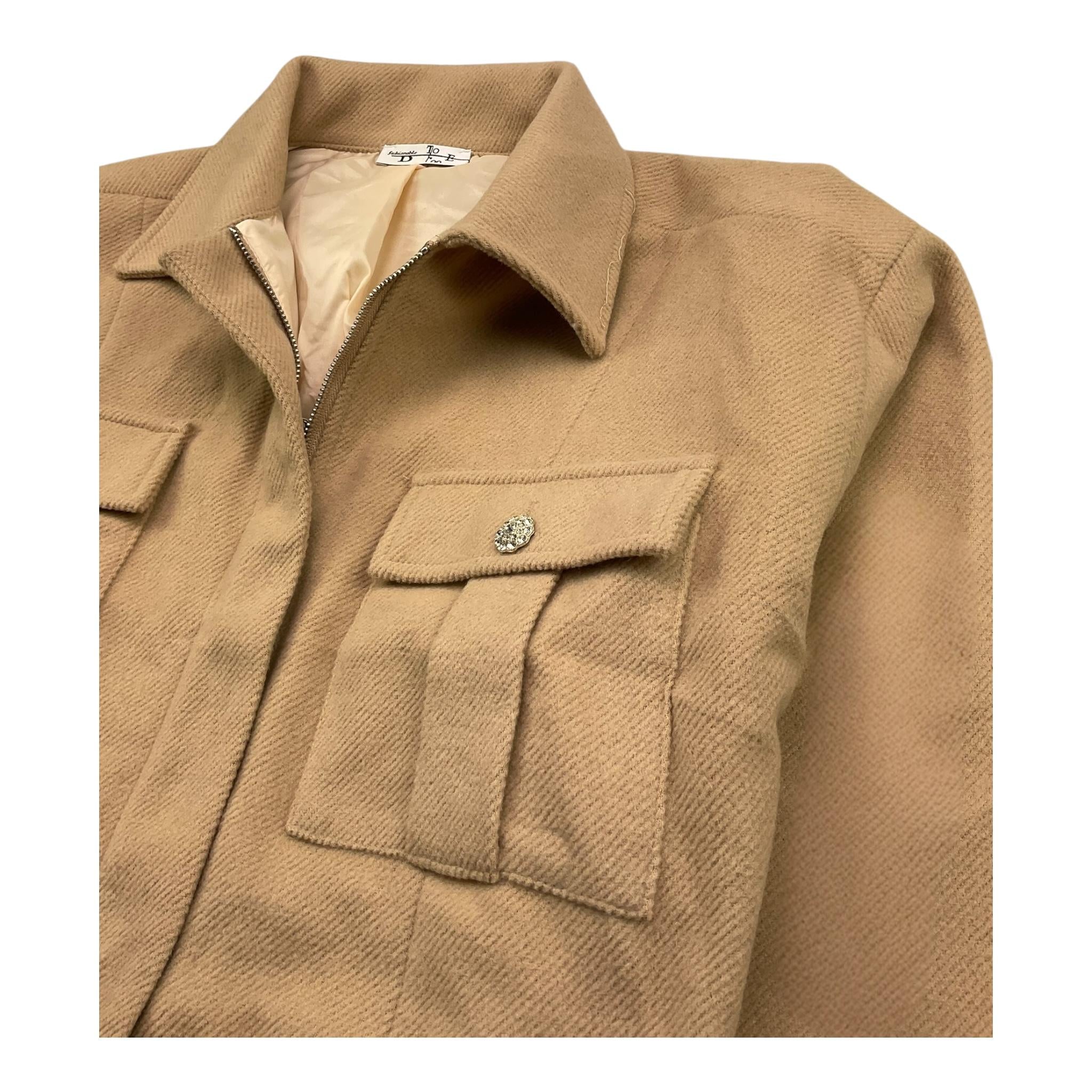 TO be too giubbino tinta unita con zip Beige per Bambina TBT2500 BEIGE TO be too