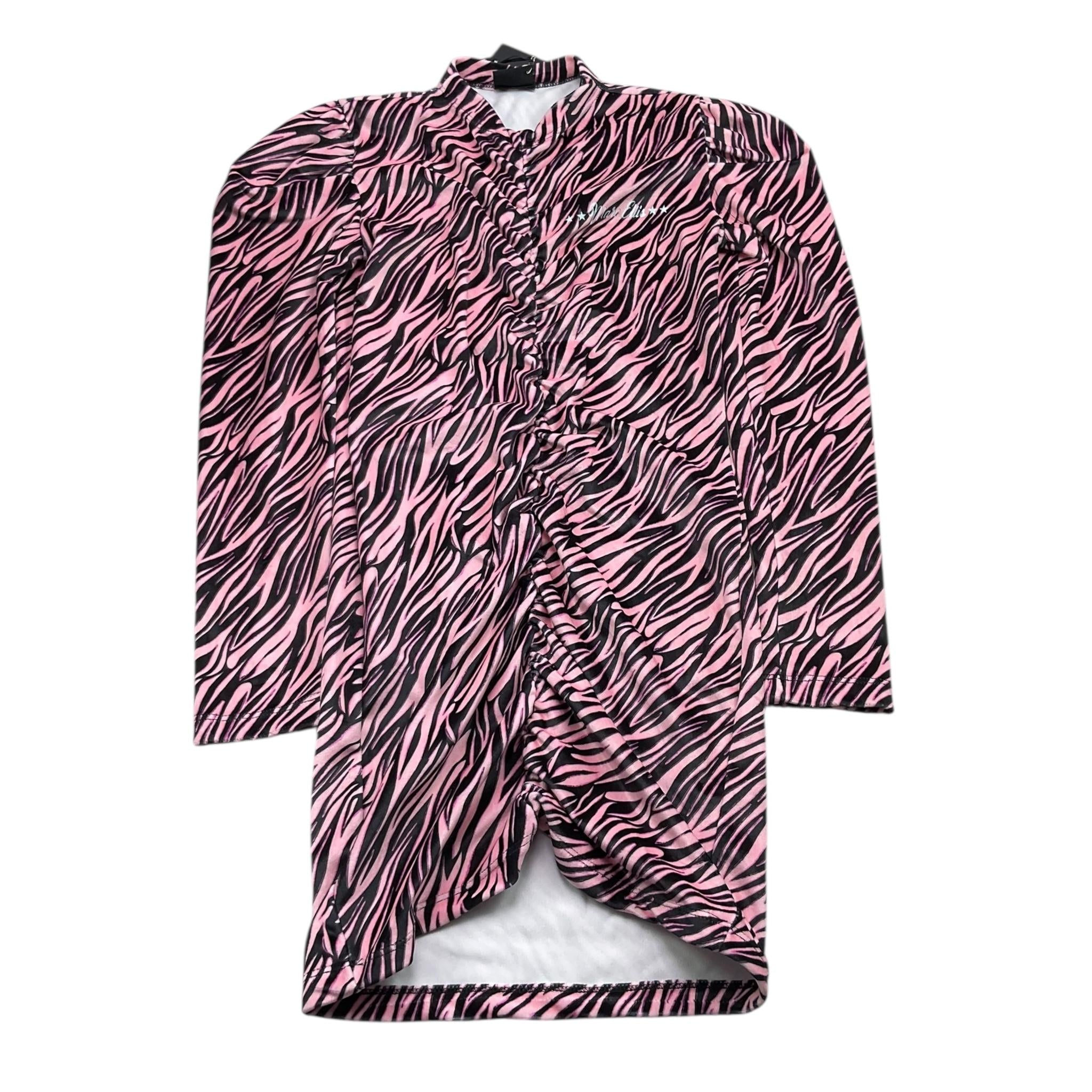 MARC ELLIS abiti manica lunga fantasia zebrata in ciniglia Rosa per Bambina JMJDR002733X ROSA MARC ELLIS