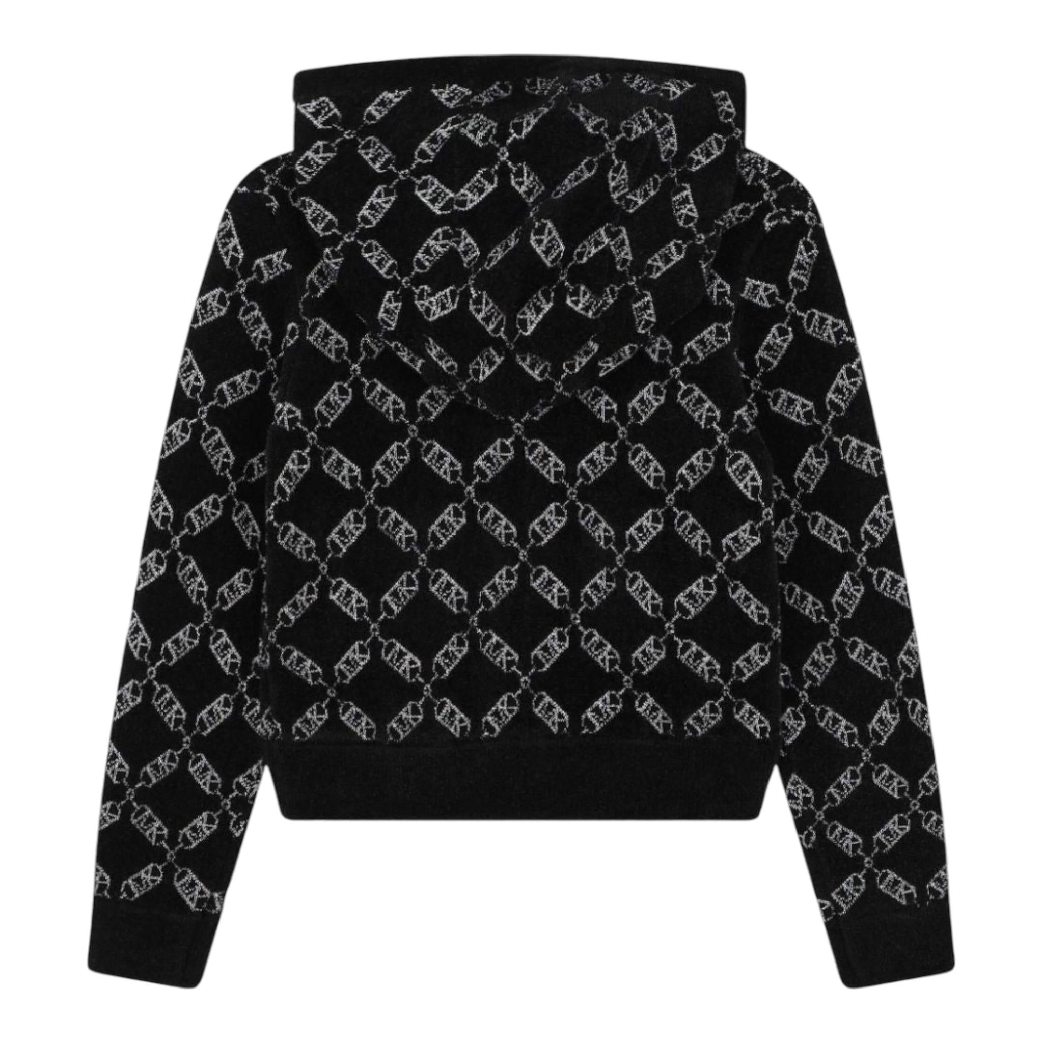 MICHAEL KORS feplpa tinta unita logata con zip e cappuccio Nero per Bambina R30163 NERO MICHAEL KORS