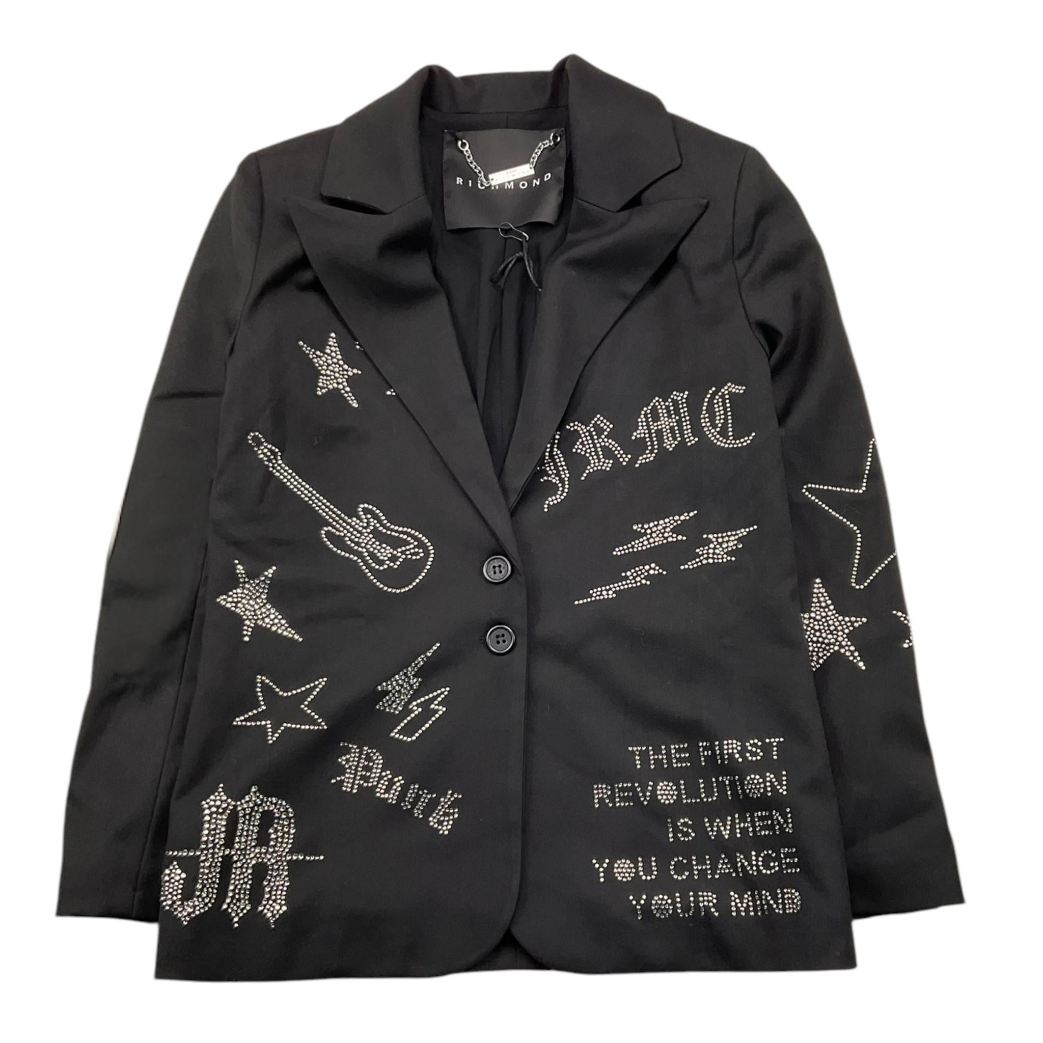 JOHN RICHMOND giacca tinta unita con brillantini Nero per Bambina RGA25057GC NERO JOHN RICHMOND