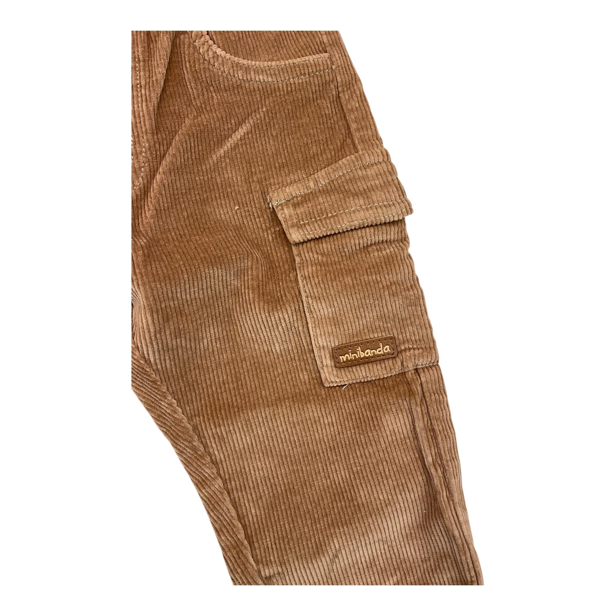 MINI BANDA pantalone tinta unita con elastico in vita Marrone per Neonato 3A639 MARRONE MINI BANDA