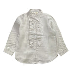 ZHOE & TOBIAH camicia tinta unita con fantasia a righe Bianco per Bambina CWS3 BIANCO ZHOE & TOBIAH