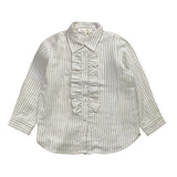 ZHOE & TOBIAH camicia tinta unita con fantasia a righe Bianco per Bambina CWS3 BIANCO ZHOE & TOBIAH