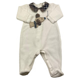 LALALU' tutina manica lunga in ciniglia con stampa in contrasto Bianco per Neonato TCL3N BIANCO LALALU'