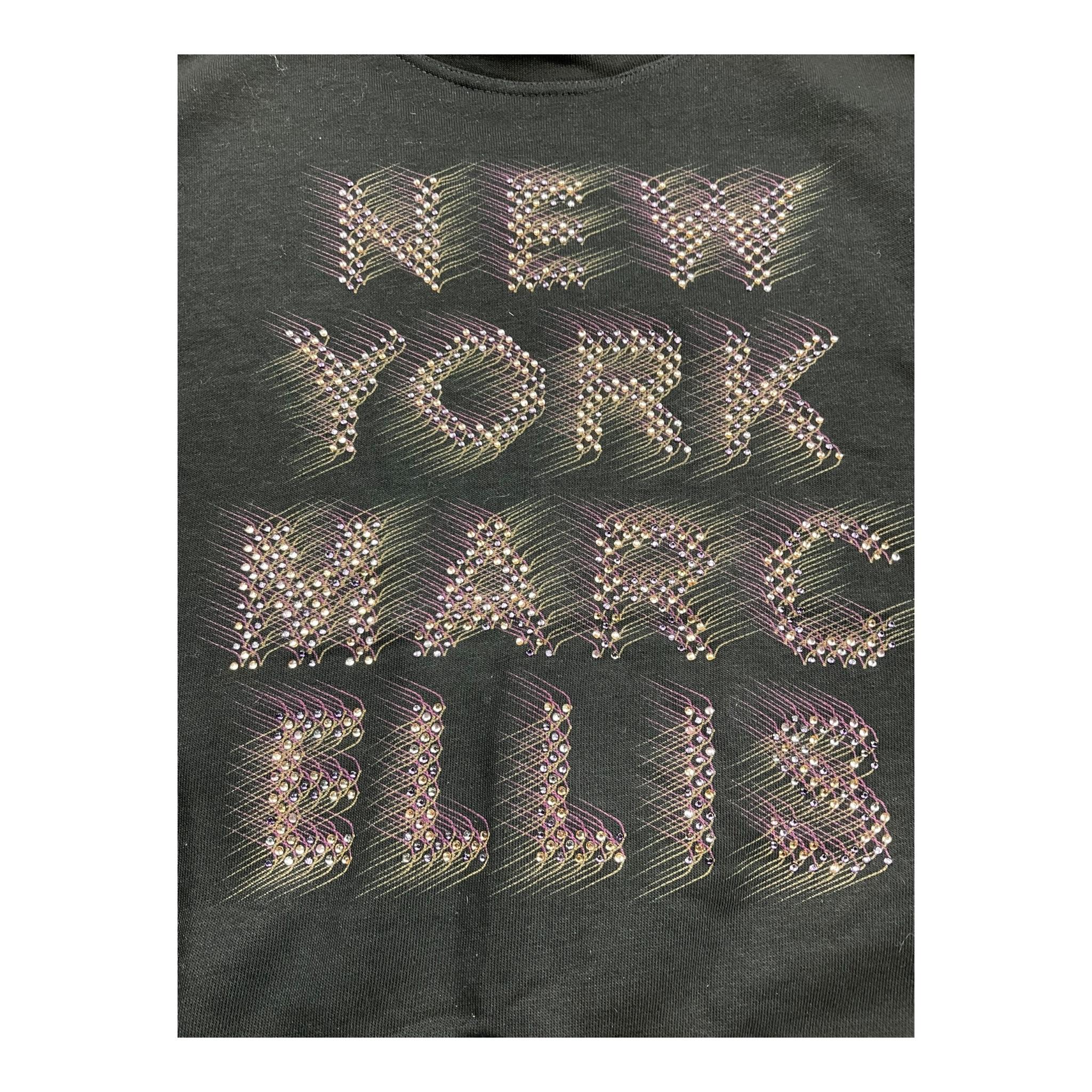 MARC ELLIS felpa girocollo tinta unita con stampa Nero per Bambina JMJMX15740 NERO MARC ELLIS