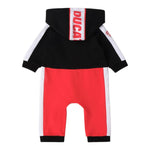 DUCATI tutina bicolore con stampa e cappuccio Nero/rosso per Neonato G6615 NERO/ROSSO DUCATI