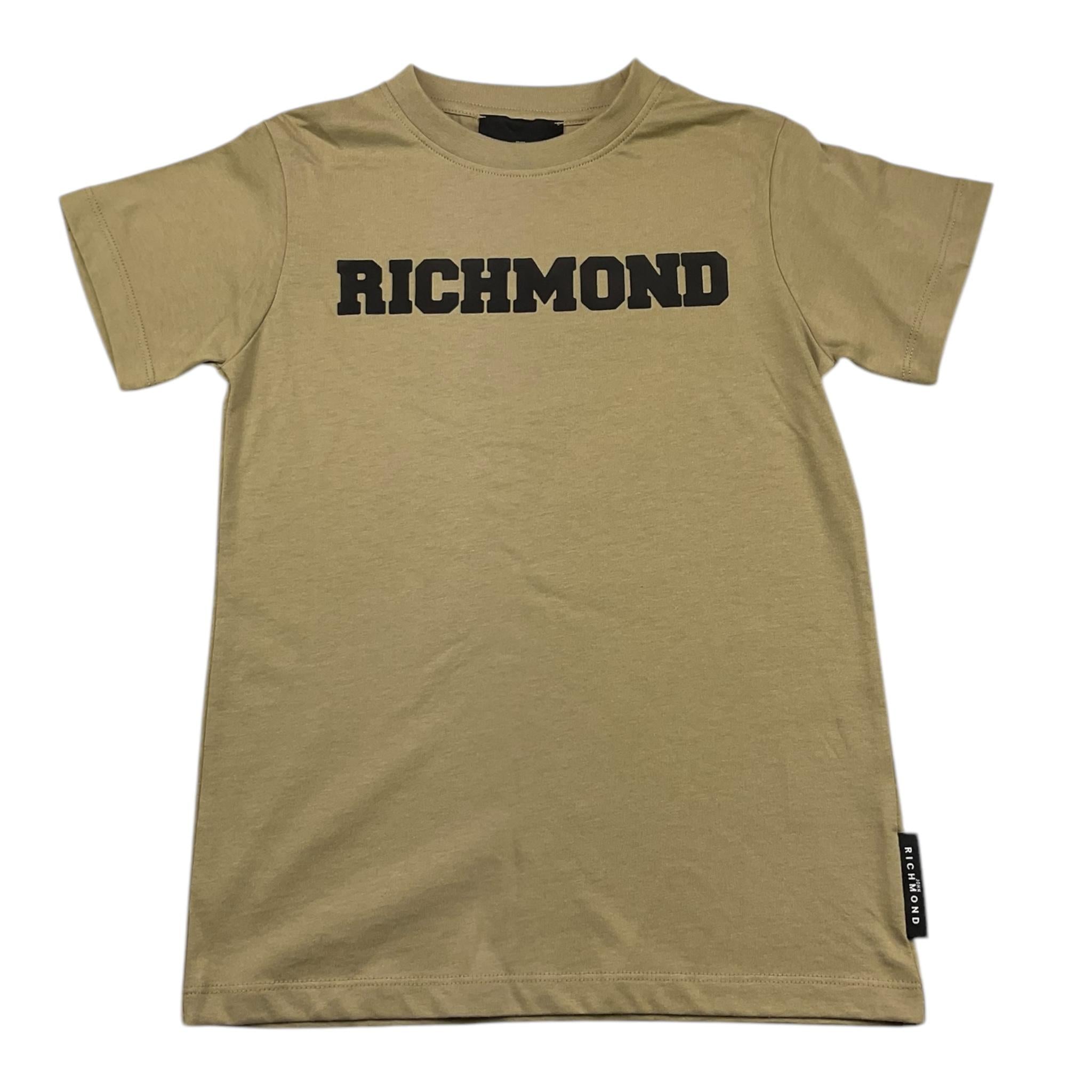 JOHN RICHMOND t-shirt girocollo tinta unita con stampa in contrasto Beige per Bambino RBA2Q5115TS BEIGE JOHN RICHMOND