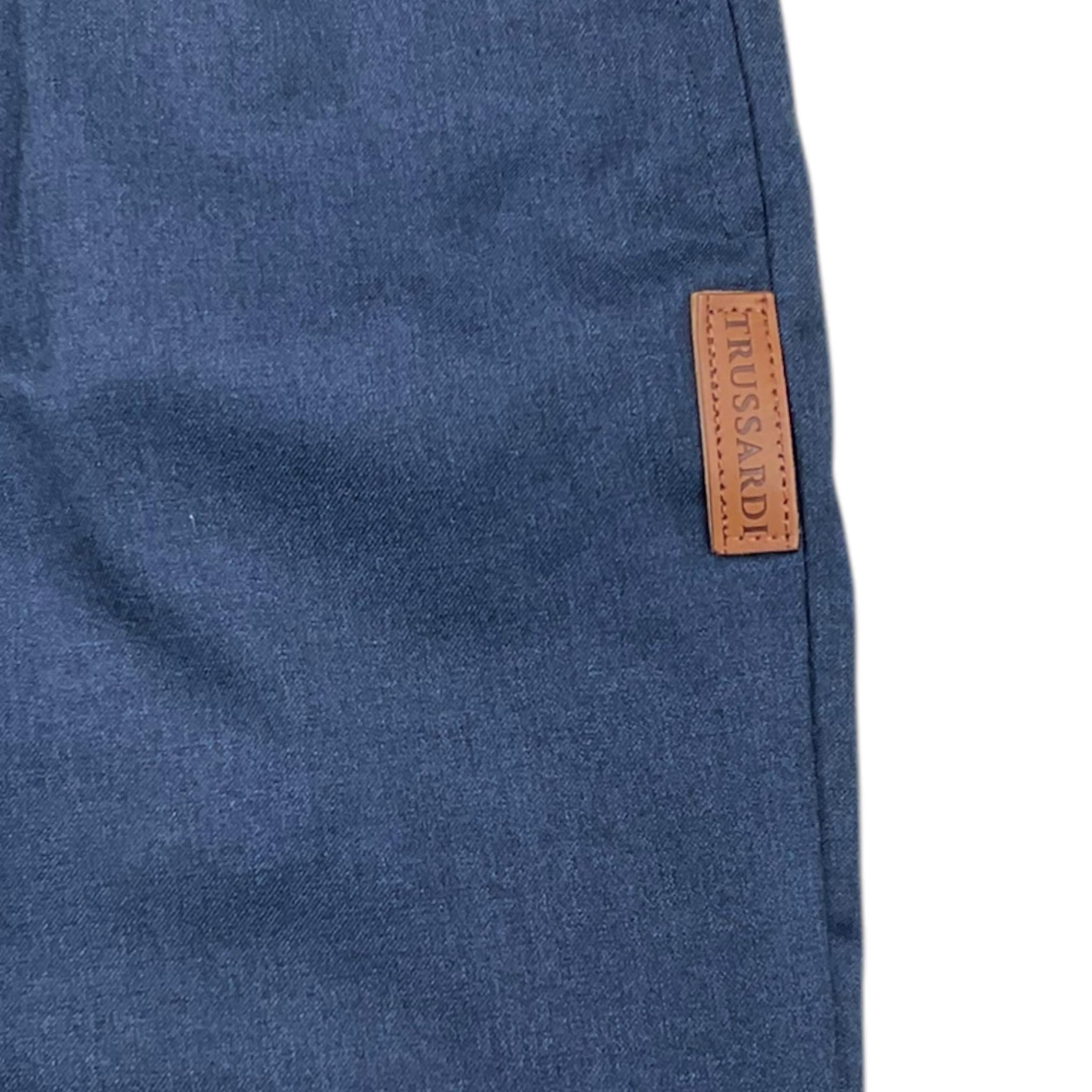 TRUSSARDI pantalone tinta unita con elastico in vita Blu per Bambino TIA24124PAJ BLU TRUSSARDI
