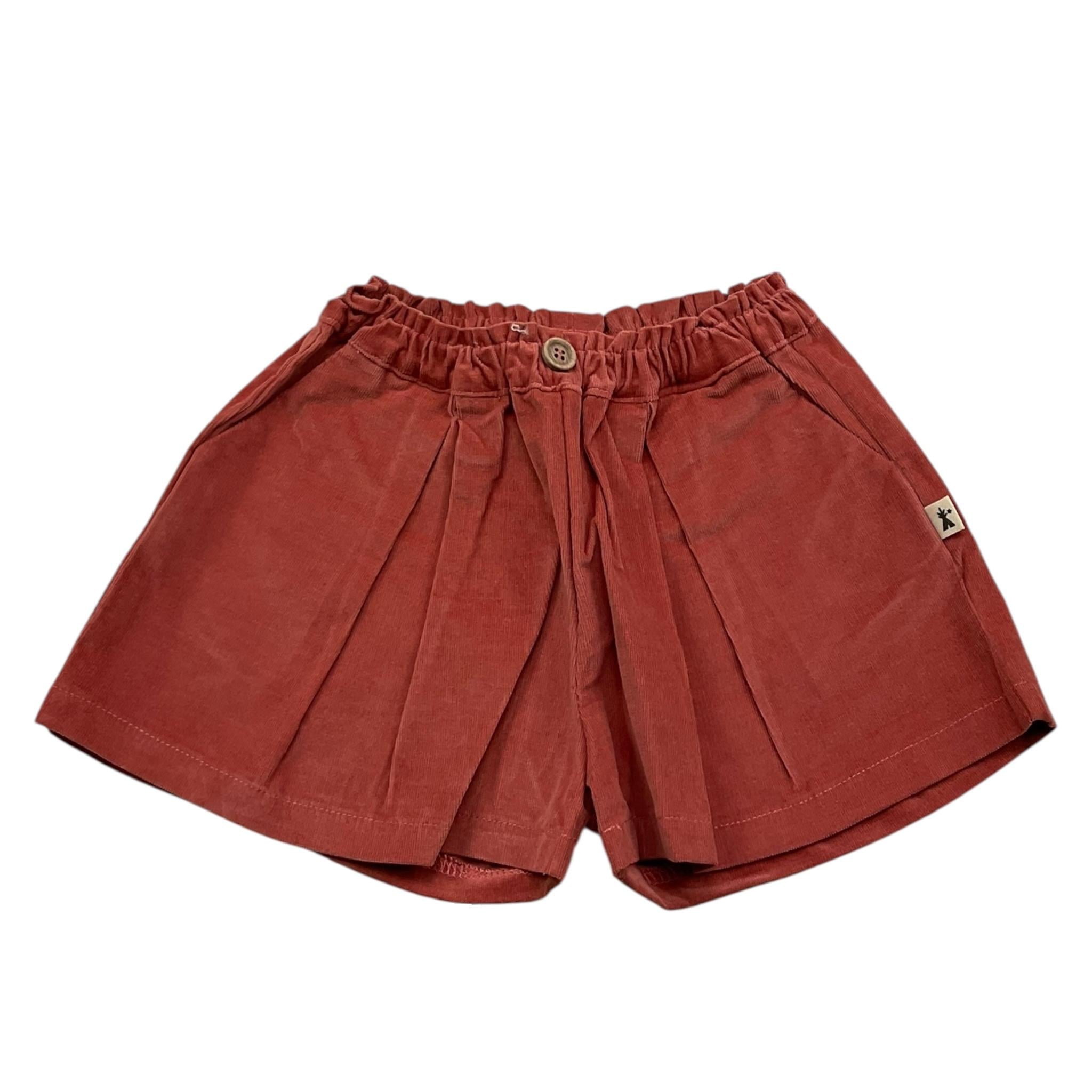 PETIT INDI short tinta unita con elastico in vita Corallo per Bambino AW24BK5719J CORALLO PETIT INDI