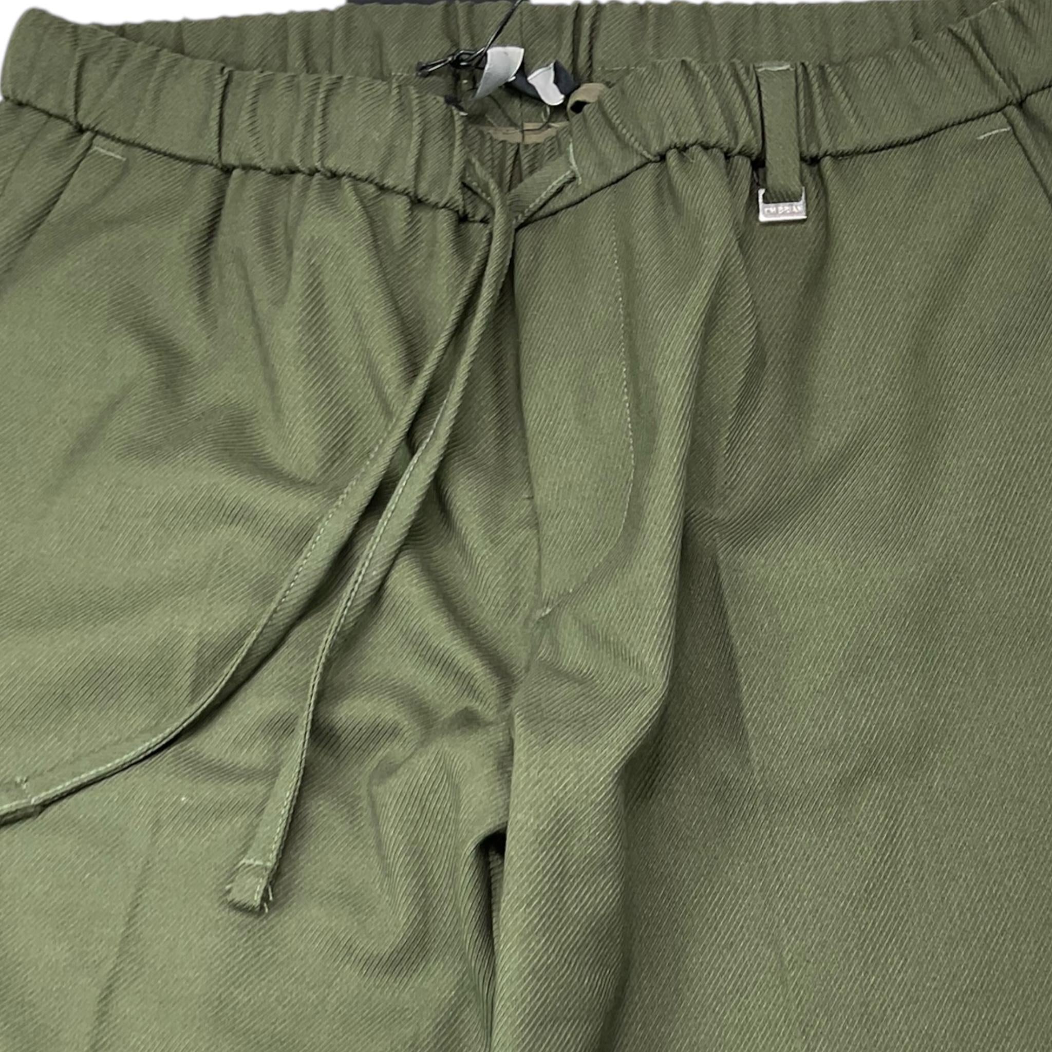 I'M BRIAN pantalone tinta unita con elastico in vita Verde per Bambino PA3080J VERDE I'M BRIAN