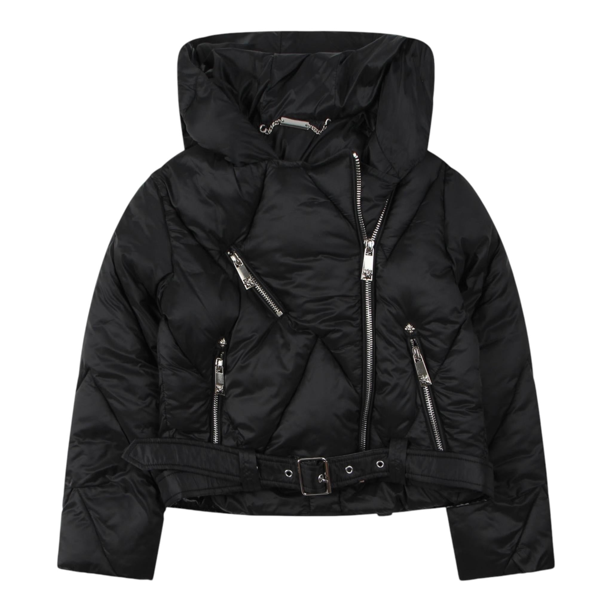 JOHN RICHMOND giubbino tinta unita con zip e cappuccio Nero per Bambina RGA24001PL NERO JOHN RICHMOND