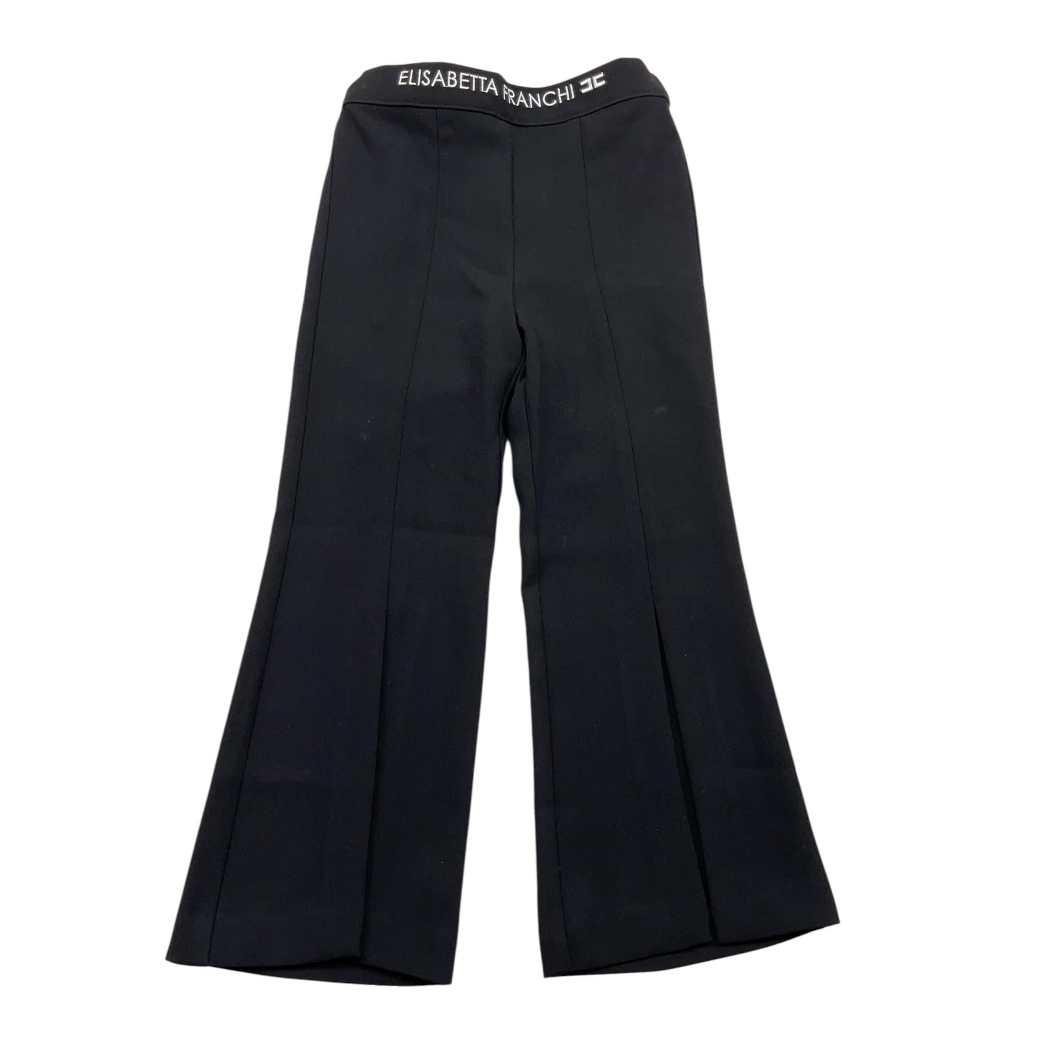ELISABETTA FRANCHI pantalone tinta unita modello palazzo Nero per Bambina EGPA074X NERO ELISABETTA FRANCHI