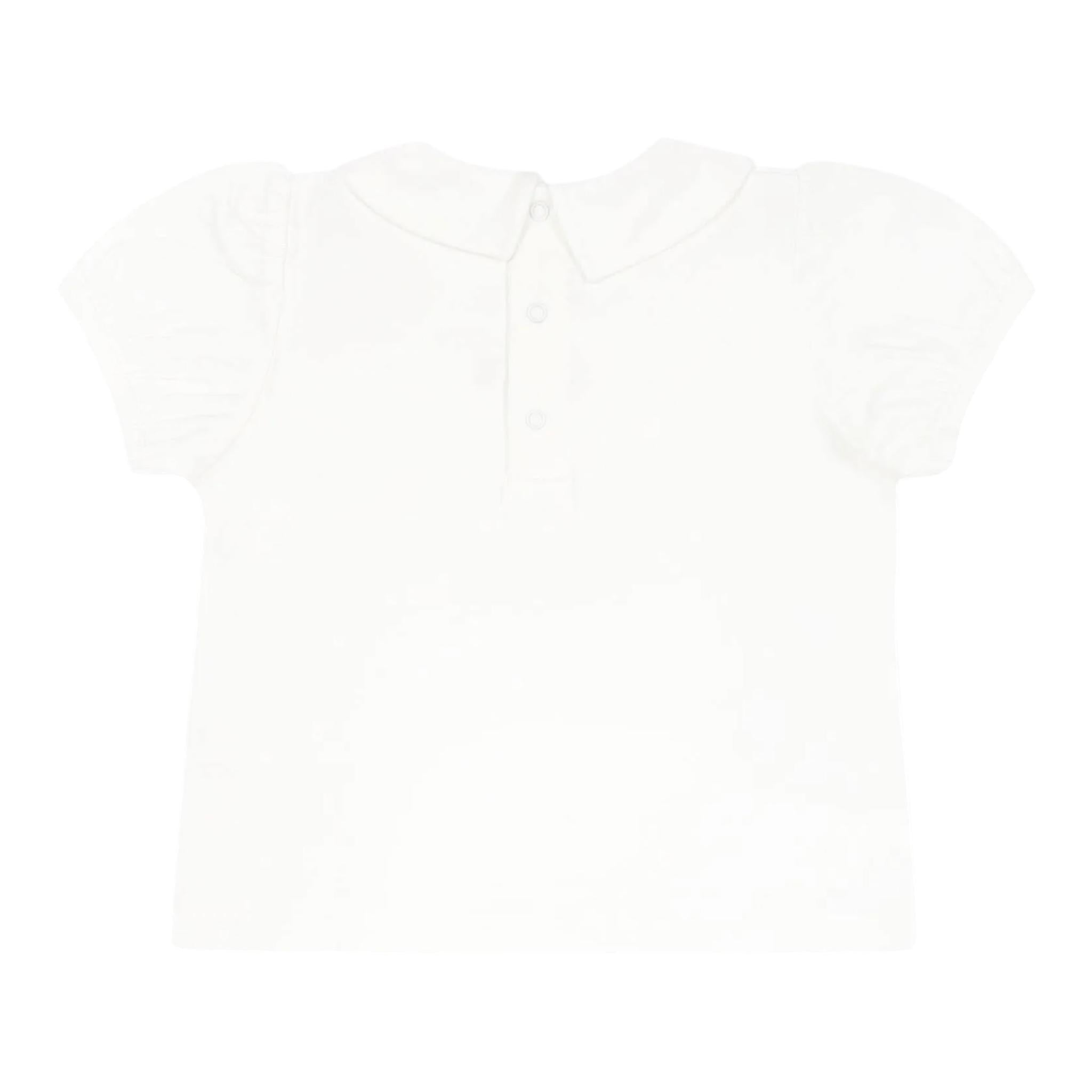 MOSCHINO t-shirt tinta unita con colletto Bianco per Neonata MEM02S BIANCO MOSCHINO