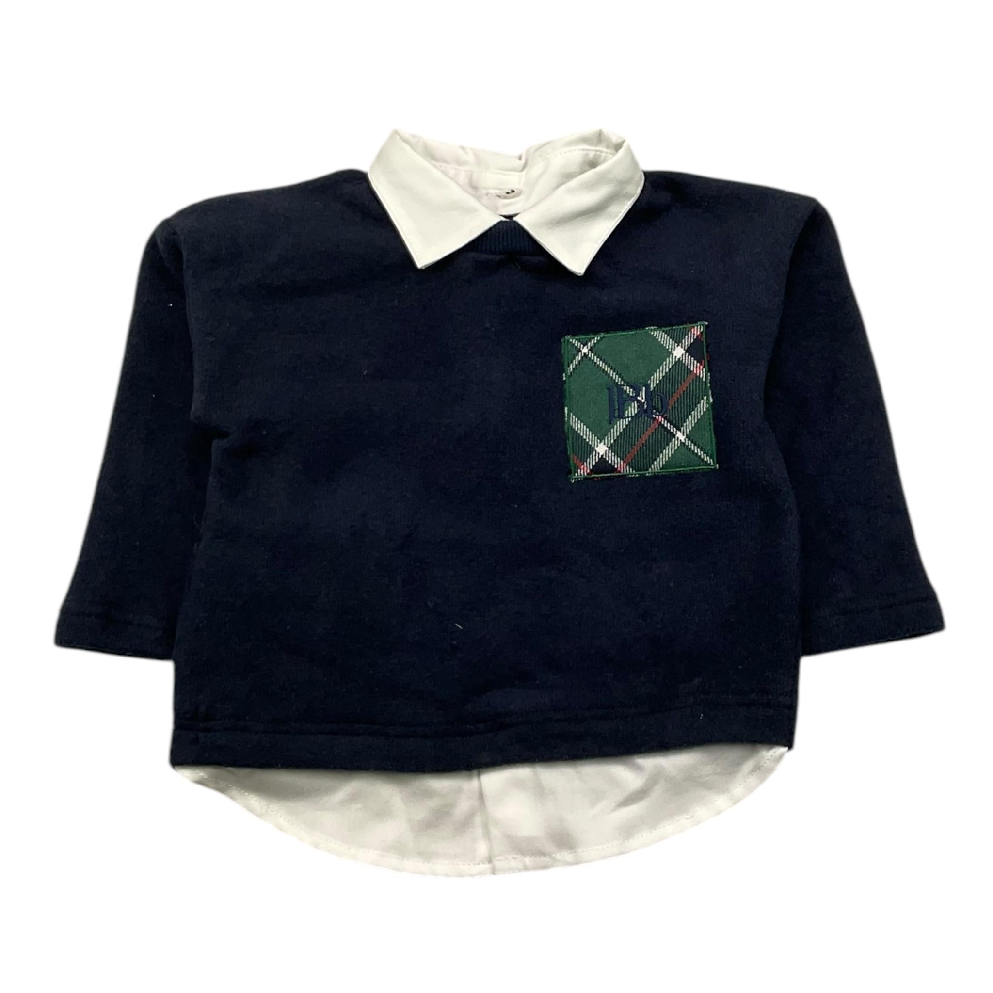 LE BEBE' maglia tinta unita con finta camicia Blu per Neonato LBB5170 BLU LE BEBE'