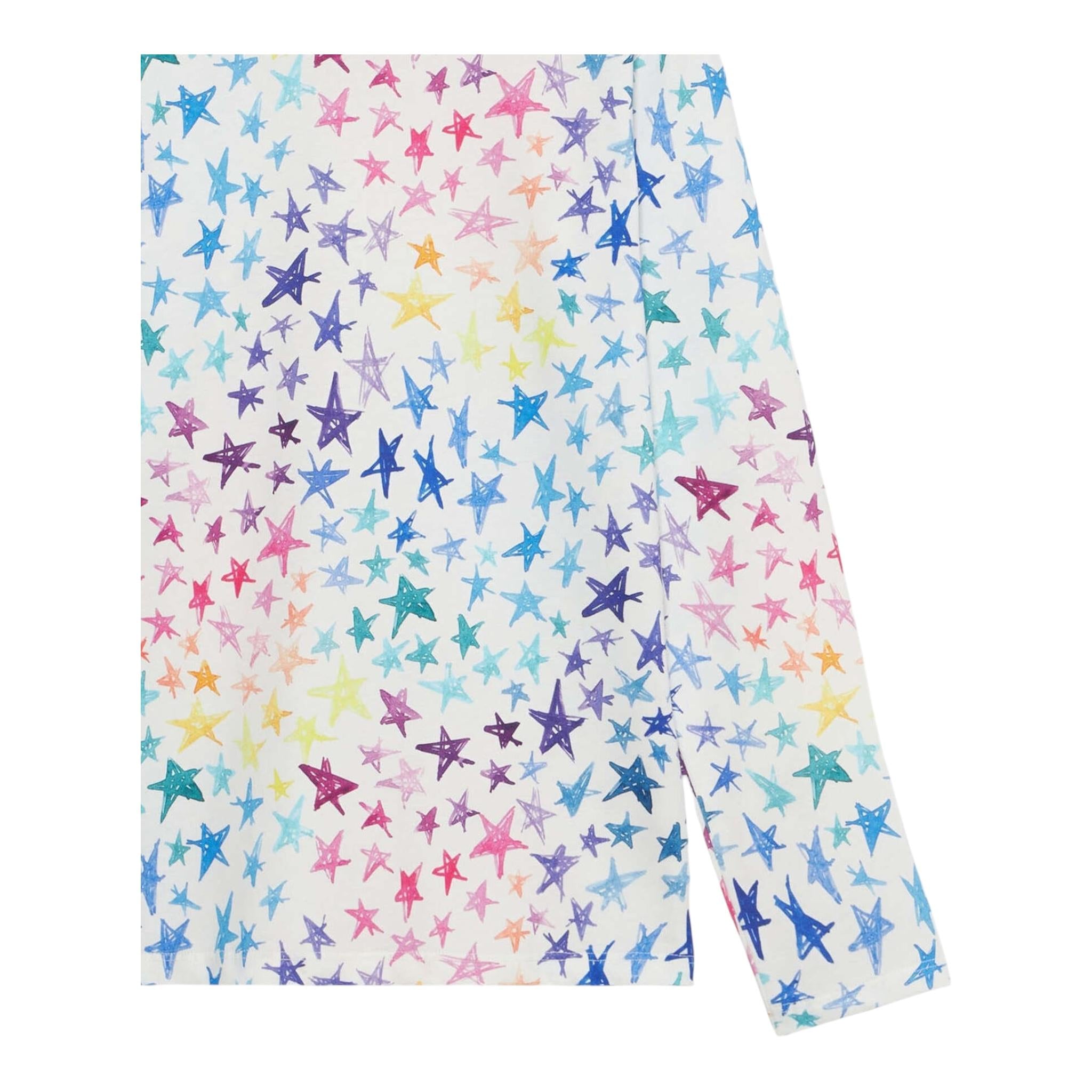 STELLA McCARTNEY shirt girocollo tinta unita fantasia stelle Bianco per Bambina TT8B30J BIANCO STELLA McCARTNEY