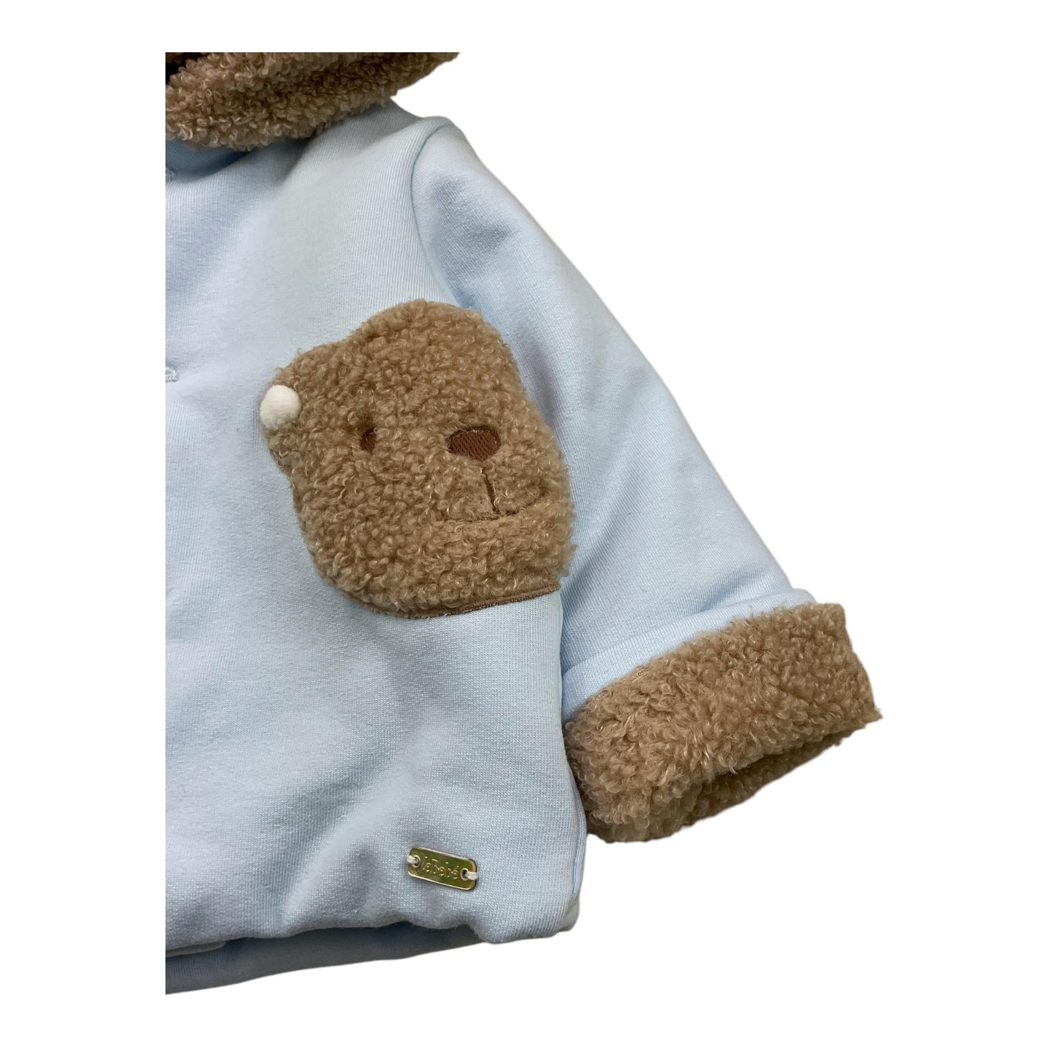 LE BEBE' cappotto tinta unita con cappuccio e lana interna Azzurro per Neonato LBB5123 AZZURRO LE BEBE'