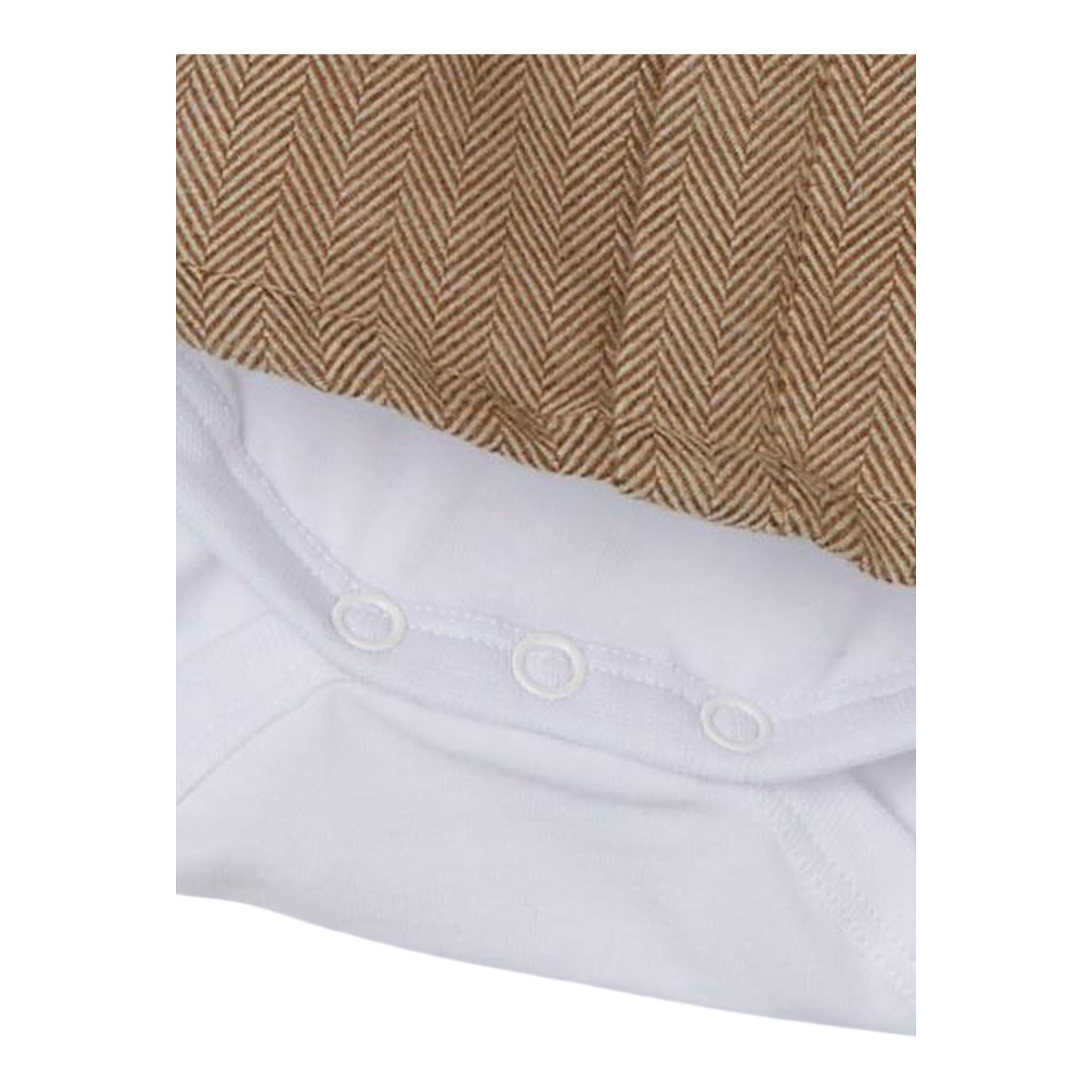 NAME.IT camicia body manica lunga Beige per Neonato 13221372 BEIGE NAME.IT