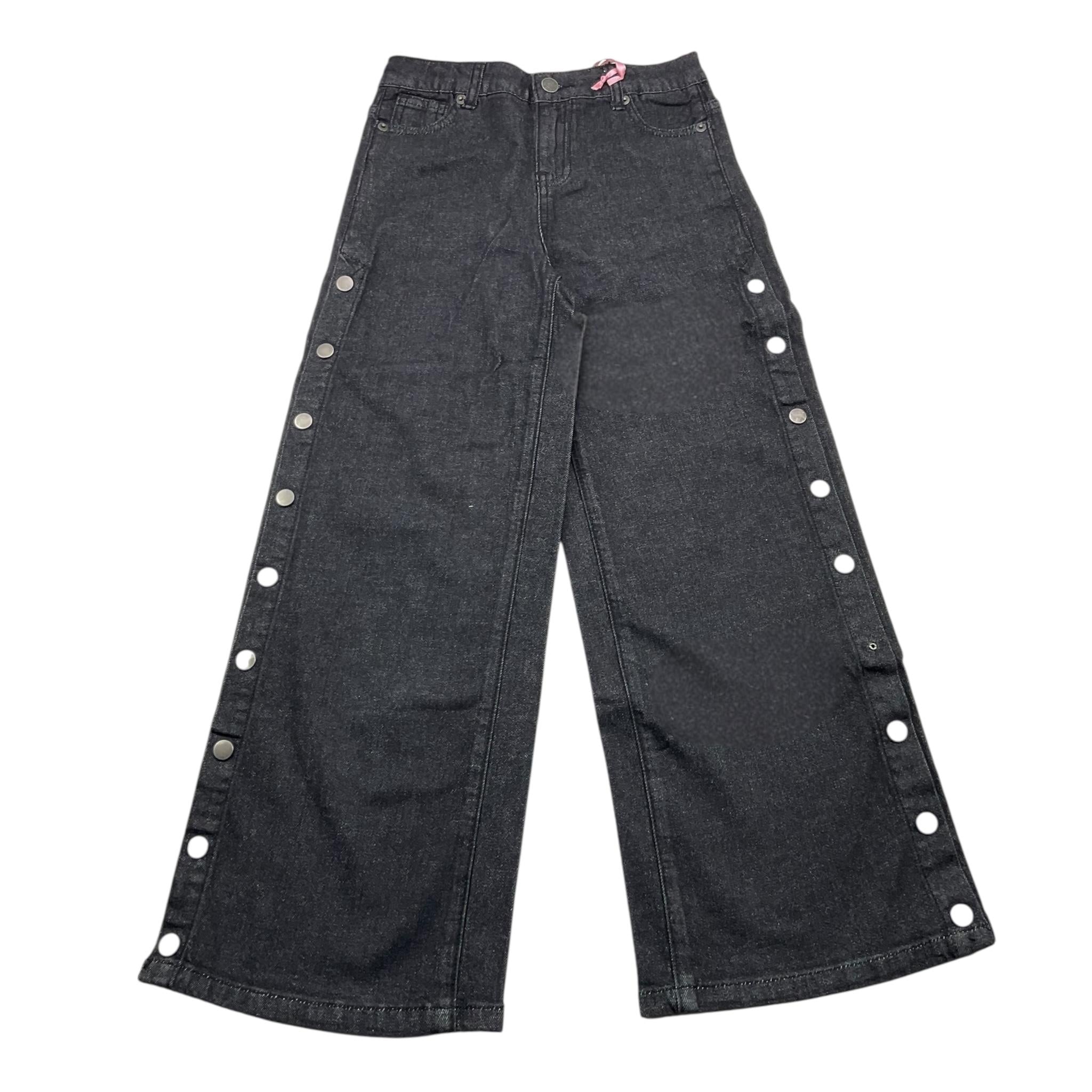 VICOLO jeans tinta unita modello palazzo Nero per Bambina 3141PDZ00012 NERO VICOLO