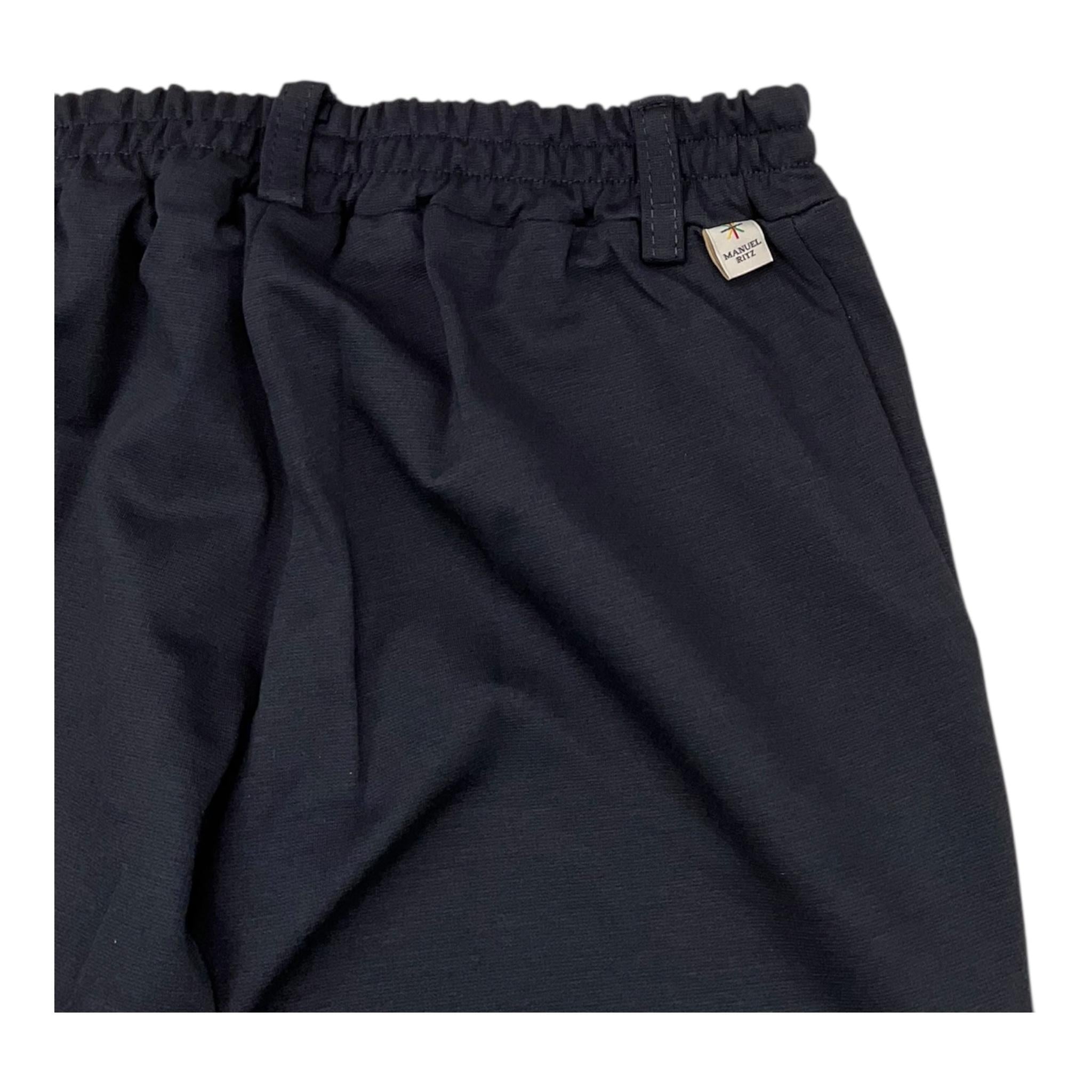 MANUEL RITZ pantalone tinta unita con elastico in vita Blu per Bambino MR2839 BLU MANUEL RITZ