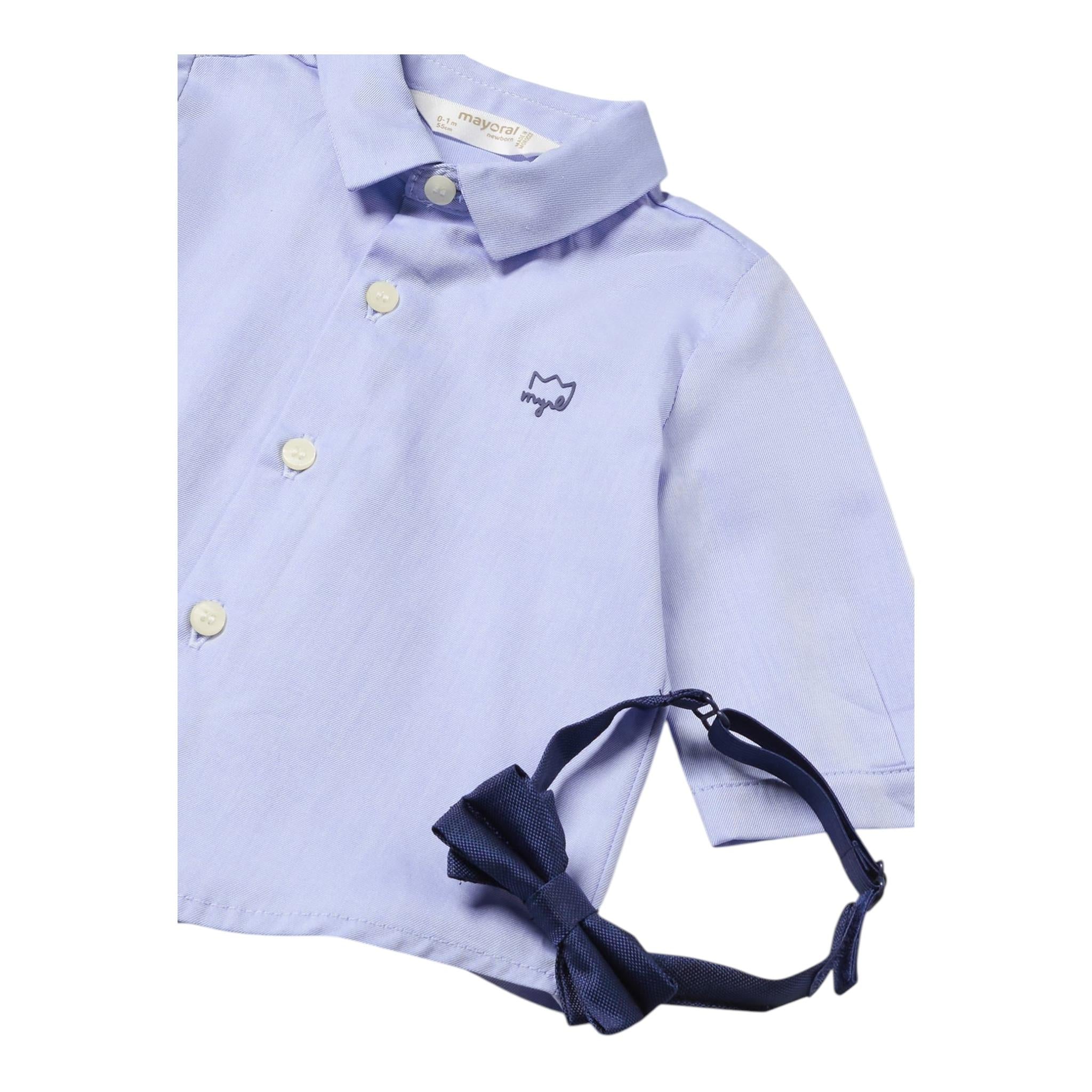MAYORAL camicia tinta unita con papillons Azzurro per Neonato 2180X AZZURRO MAYORAL