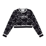 ICEBERG maglia girocollo tina unita con stampe in contrasto Nero per Bambina MGICE5358J NERO ICEBERG