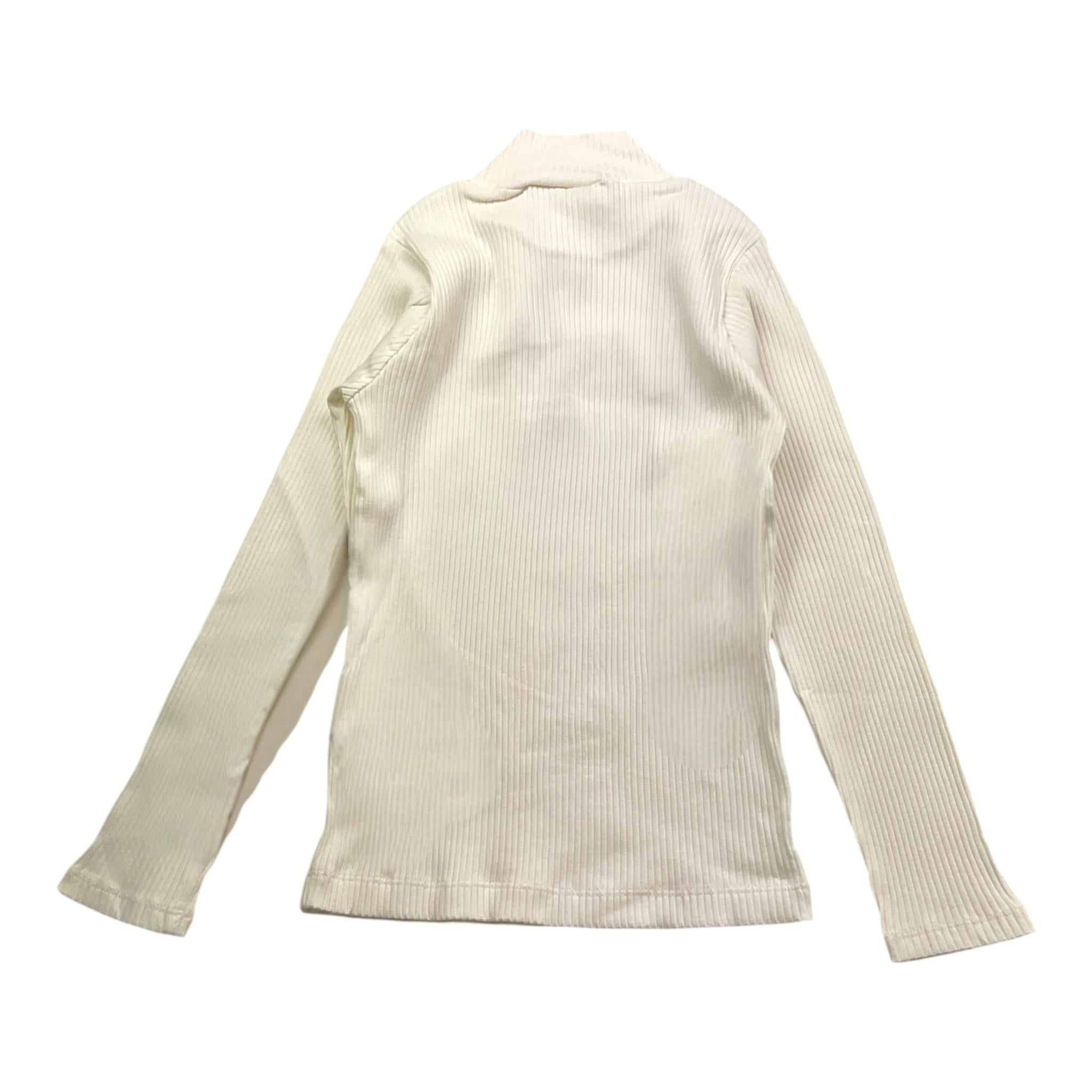 SARABANDA shirt tinta unita mezzo collo a costine Bianco per Bambina 0A248 BIANCO SARABANDA