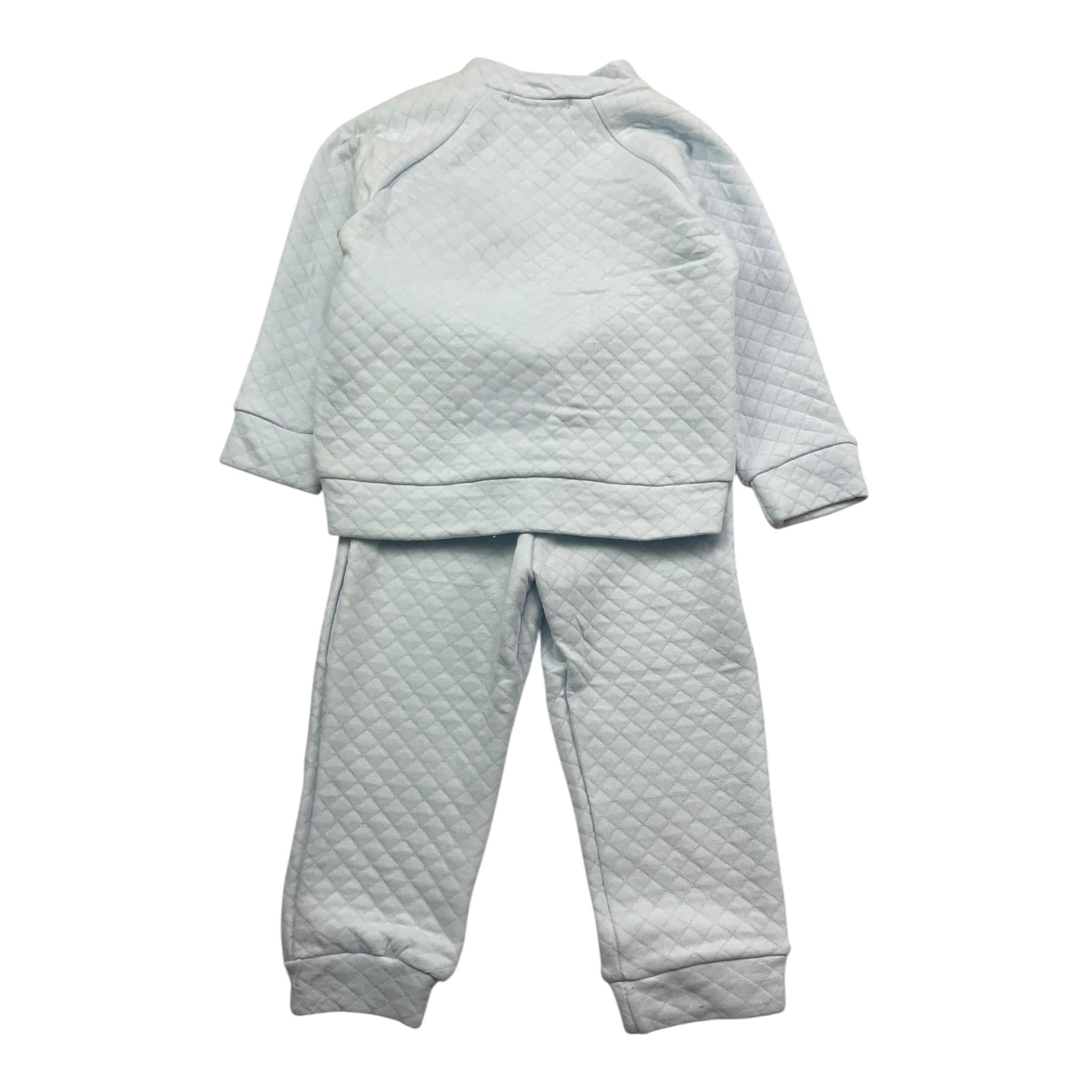 CALAMARO completo 2pz tinta unita felpa-pantalone Azzurro per Neonata 11094 AZZURRO CALAMARO