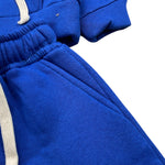 F-MAN completo 2pz tinta unita felpa-pantalone Cobalto per Neonato NEO1111 COBALTO F-MAN