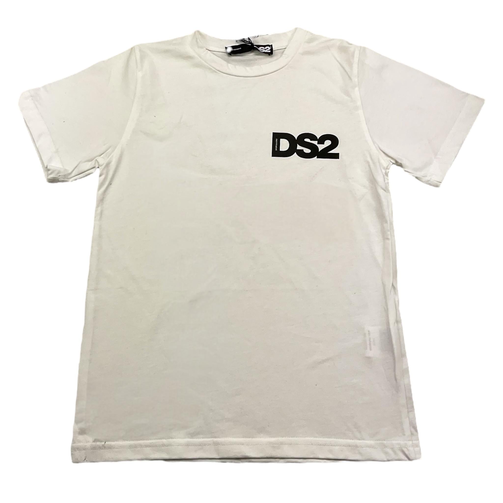 DROPSEASON2 t-shirt girocollo tinta unita con logo Bianco per Bambino FW242K39 BIANCO DROPSEASON2