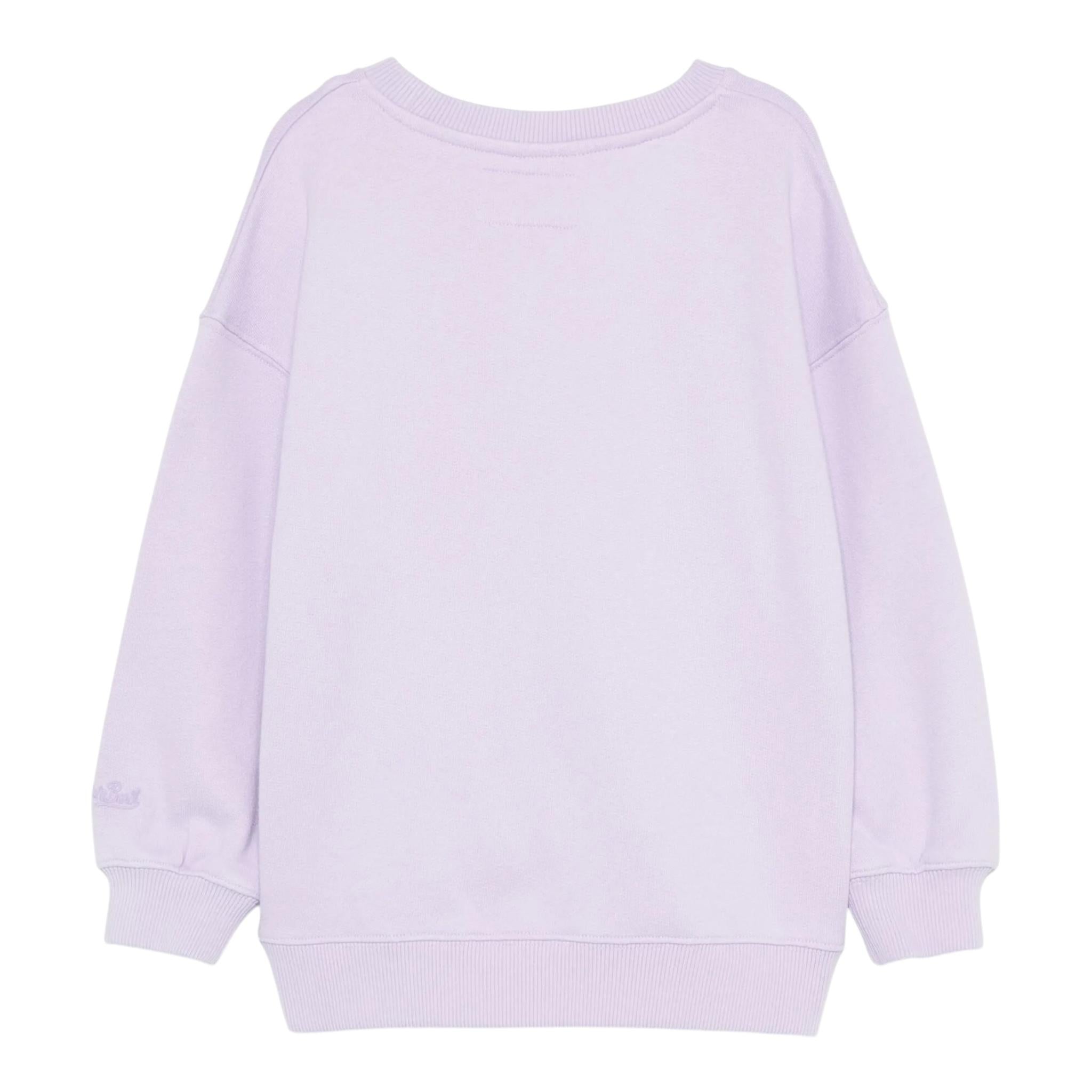 SAINT BARTH felpa chiusa girocollo tinta unita con ricami Lilla per Bambina FKPST LILLA SAINT BARTH