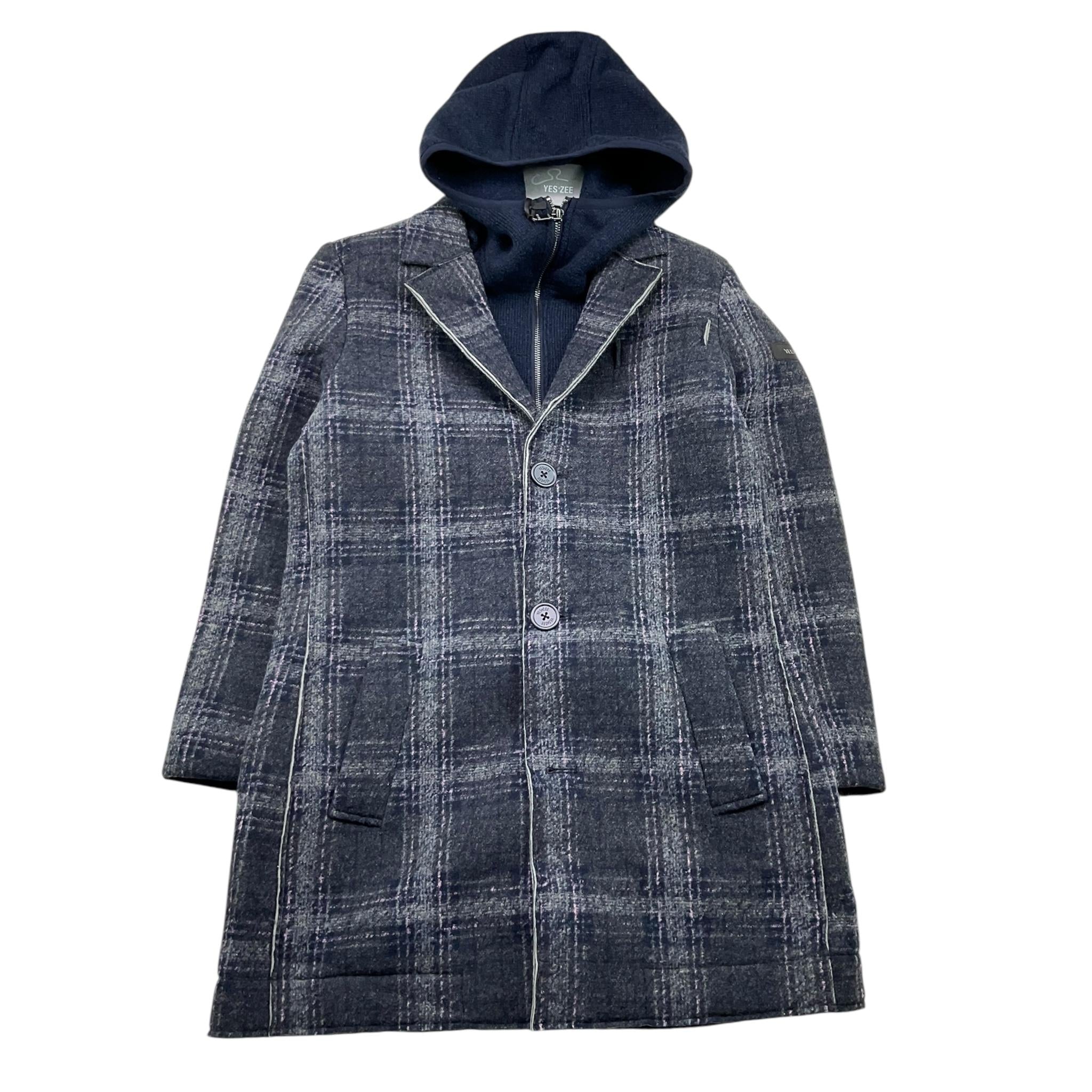 YES ZEE cappotto tinta unita con cappuccio Blu per Bambino 2422 BLU YES ZEE