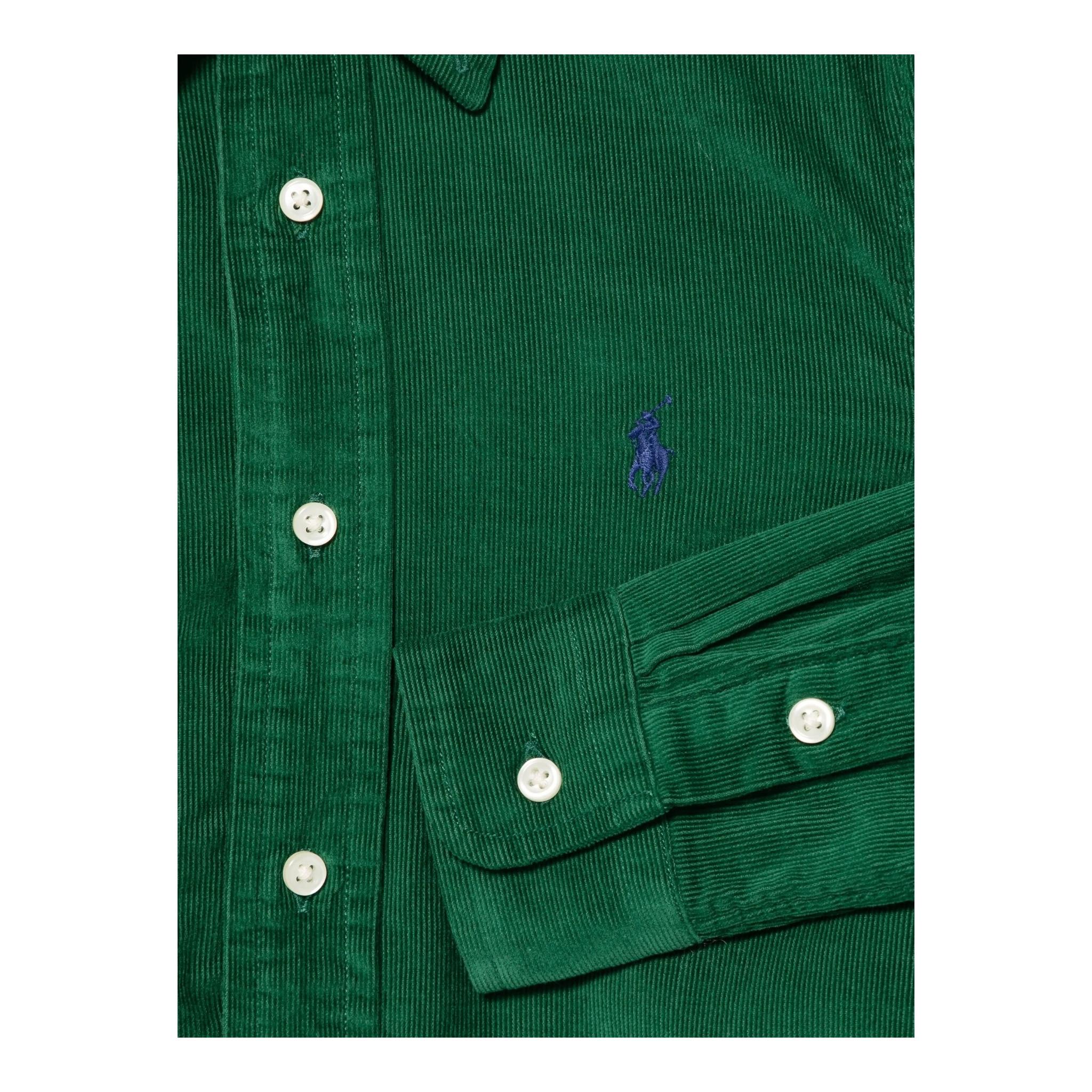 RALPH LAUREN camicia manica lunga tinta unita Verde per Bambino 322878888007 VERDE RALPH LAUREN