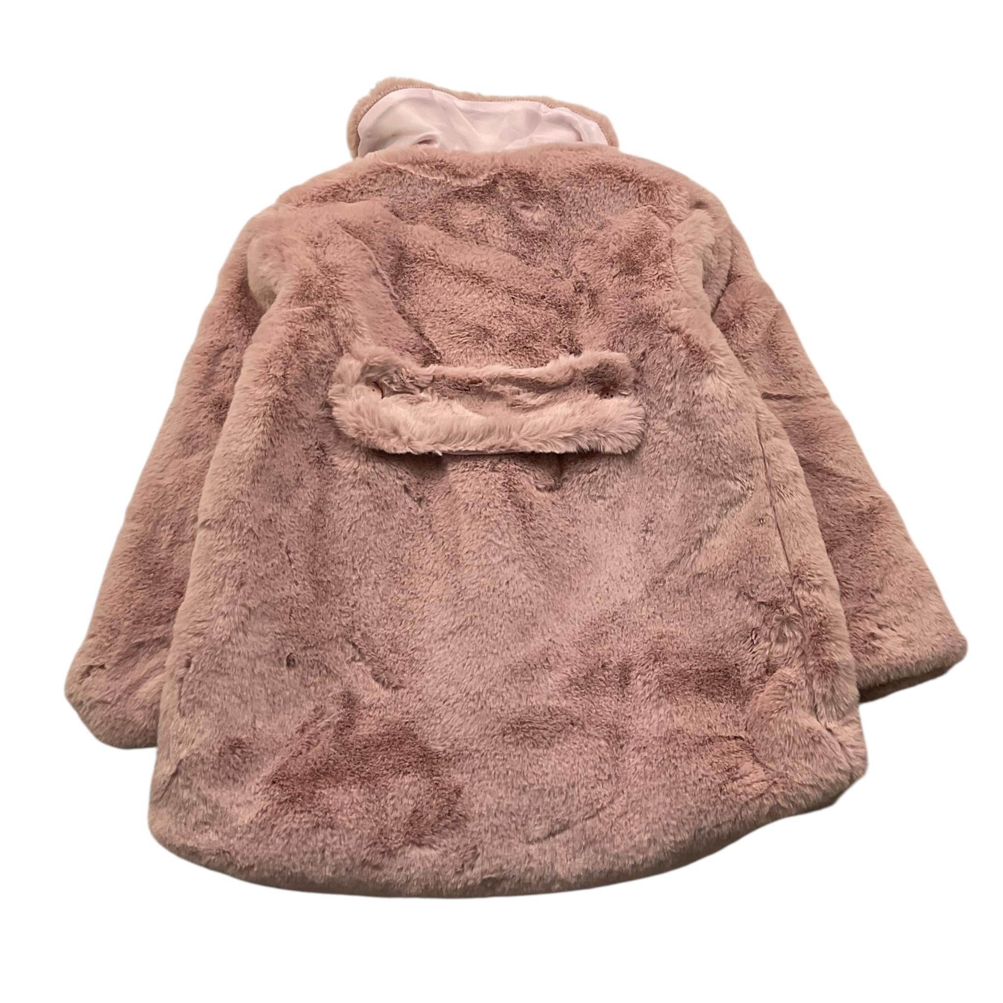 M+E' pelliccia tinta unita con colletto Rosa per Bambina UE1517 ROSA M+E'