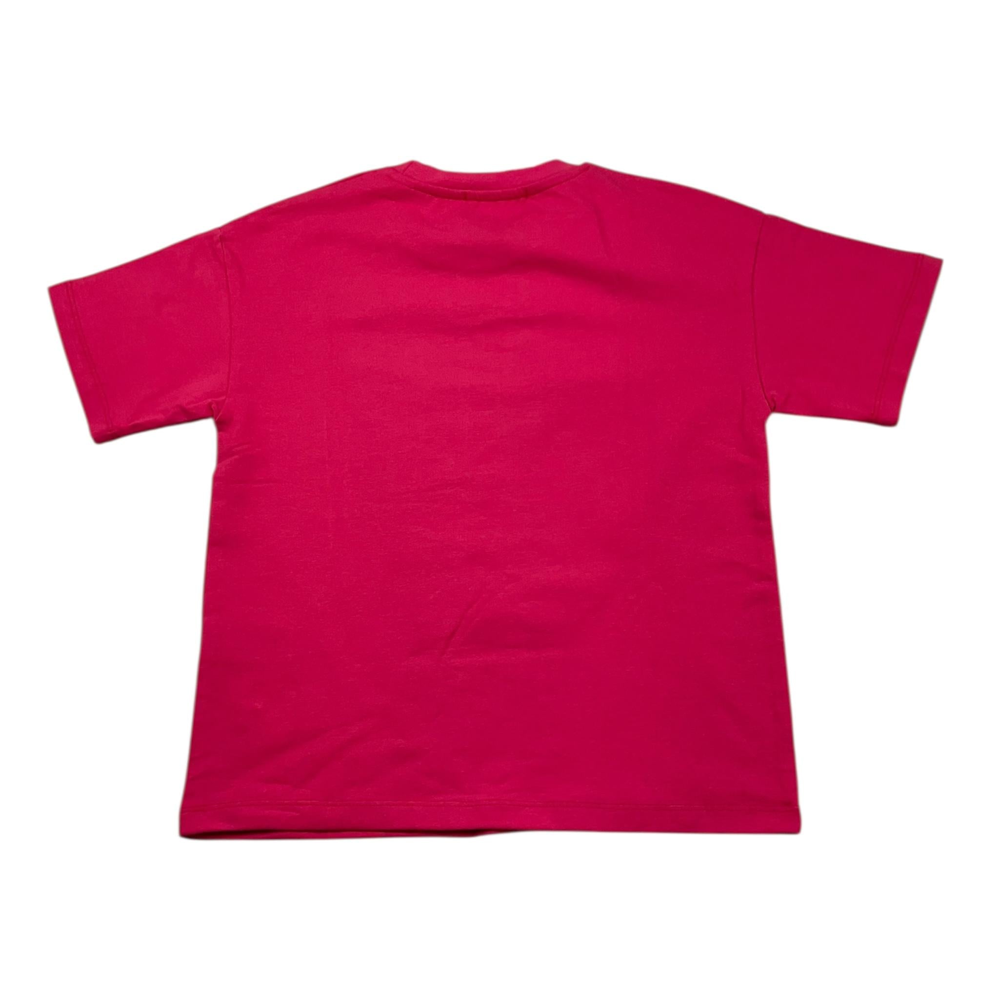GAELLE t-shirt girocollo tinta unita con brillantini Fuxia per Bambina 2746M00038 FUXIA GAELLE