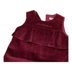 TRUSSARDI abito giromanica tinta unita in camoscio Bordeaux per Bambina TGA25124VE BORDEAUX TRUSSARDI