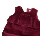 TRUSSARDI abito giromanica tinta unita in camoscio Bordeaux per Bambina TGA25124VE BORDEAUX TRUSSARDI