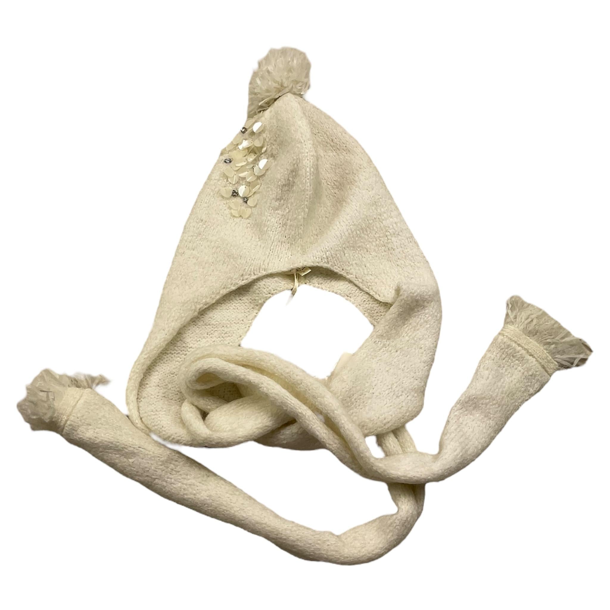 TWINSET cappello tinta unita con sciarpa Panna per Bambina FA6HBW PANNA TWINSET