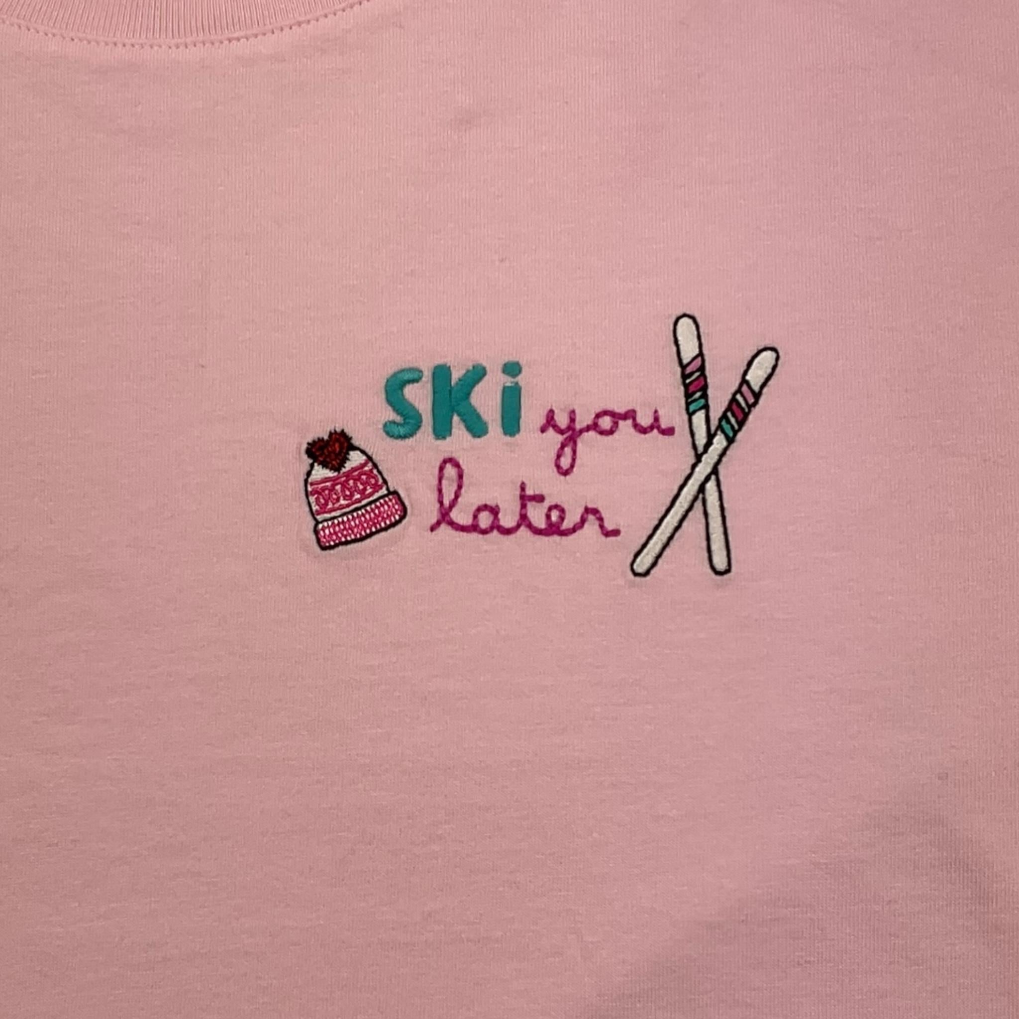 SAINT BARTH t-shirt girocollo tinta unita con stampa Rosa per Bambina SKIYU ROSA SAINT BARTH