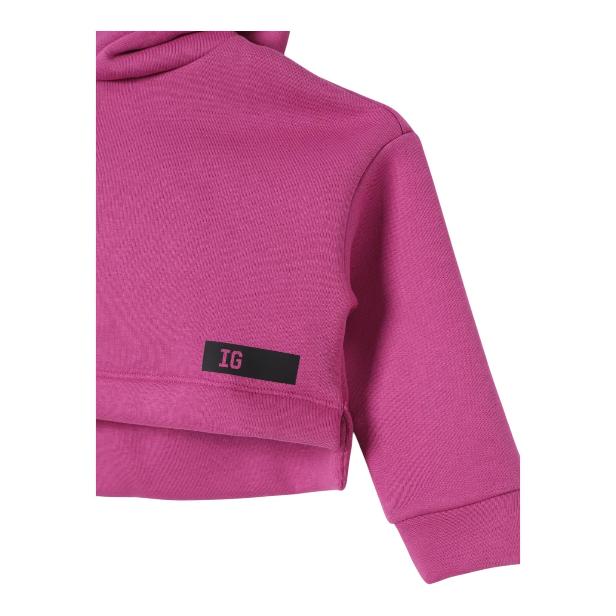 IL GUFO felpa chiusa con cappuccio tinta unita Rosa per Bambina A24MF272M0136 ROSA IL GUFO