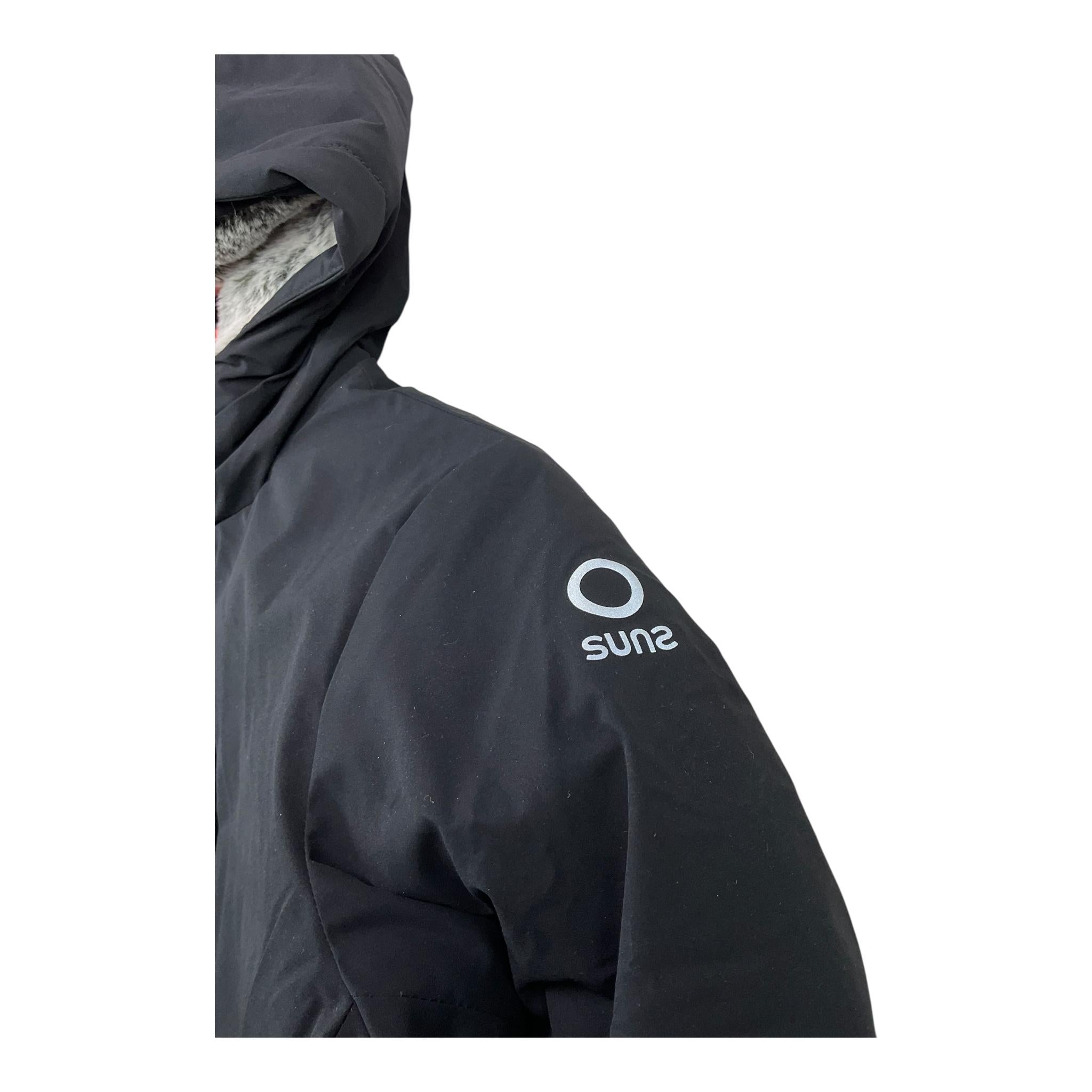 SUNS giubbino tinta unita cn cappuccio Nero per Bambina GBS5345U NERO SUNS