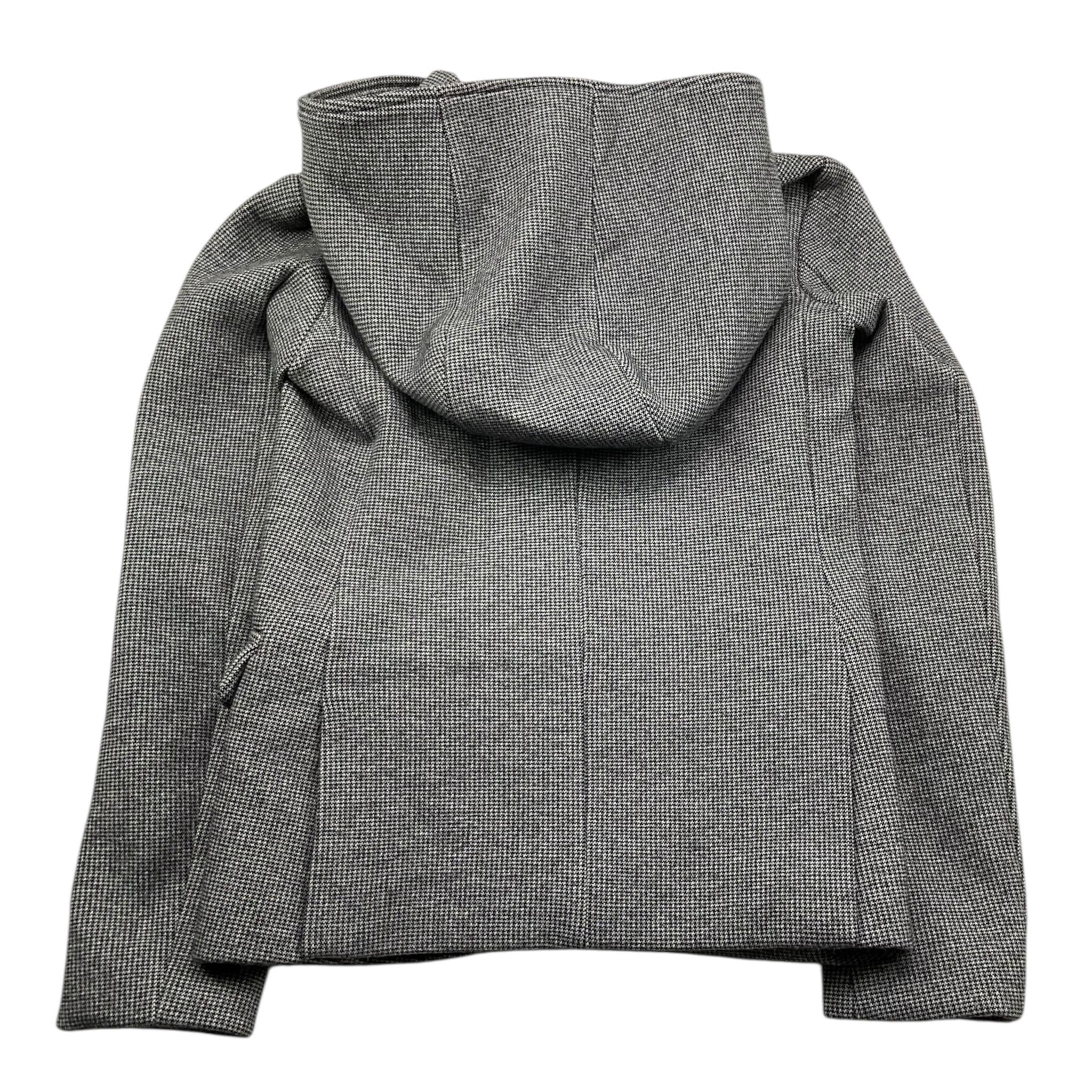 EMPORIO ARMANI cappotto tinta unita con cappuccio microfantasia Grigio per Bambino 6K4GJ4 GRIGIO EMPORIO ARMANI