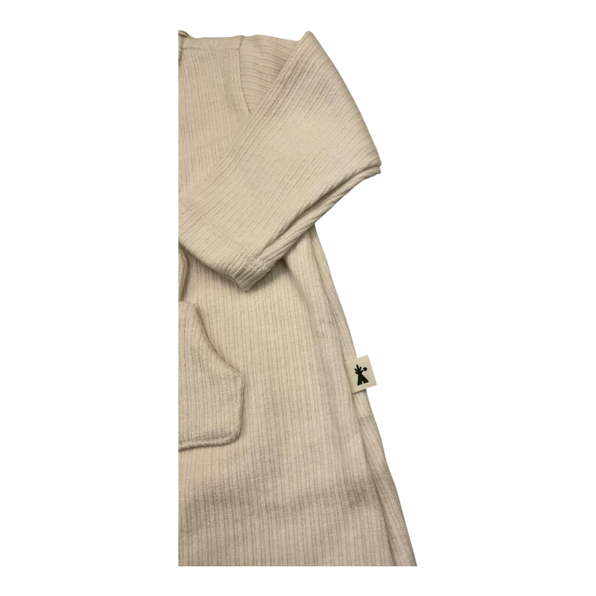PETIT INDI tutina manica lunga tinta unita Panna per Neonato AW24B1202 PANNA PETIT INDI