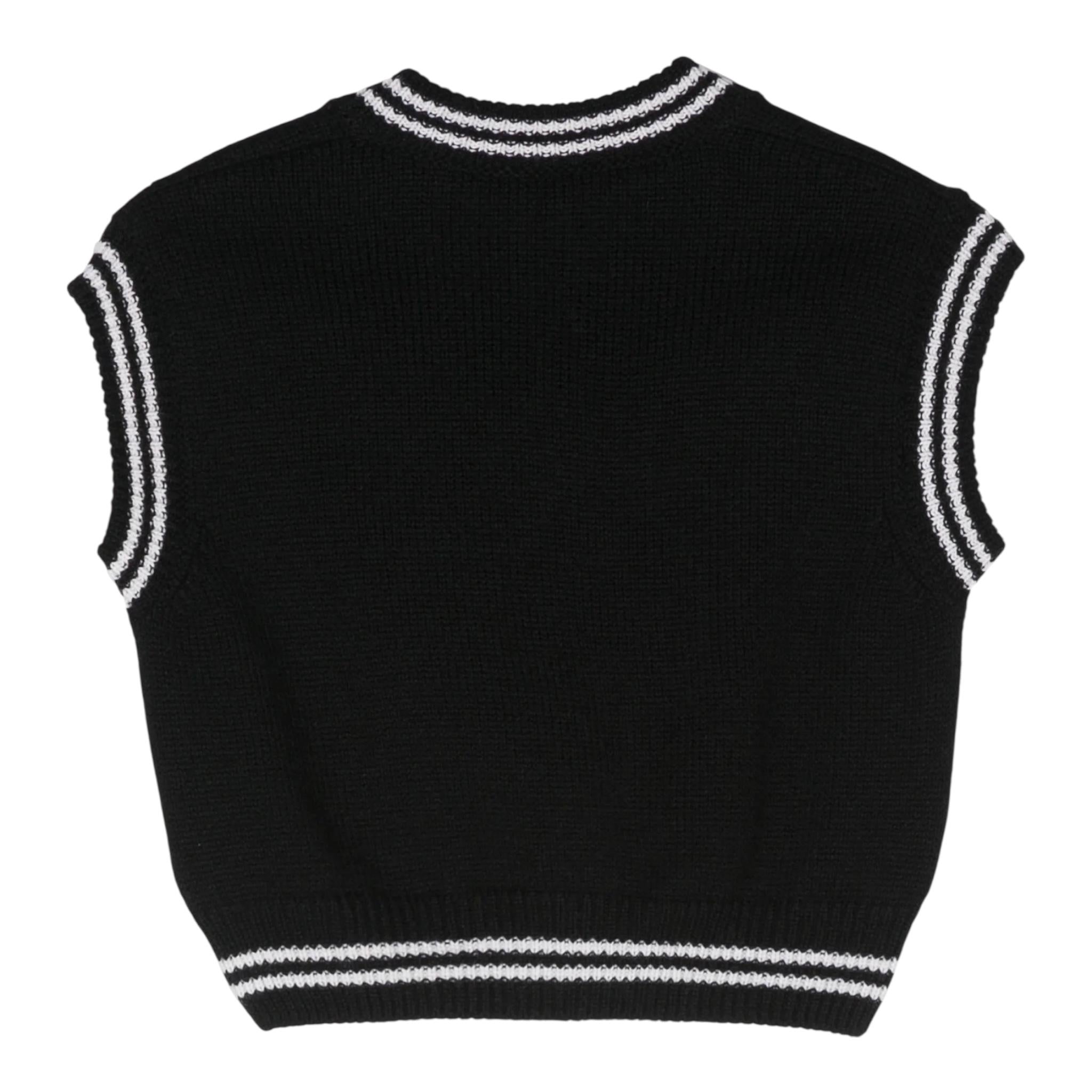 ELISABETTA FRANCHI gilet in maglia scollo a v tinta unita Nero per Bambina EFMA153XX NERO ELISABETTA FRANCHI
