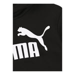 PUMA felpa tinta unita con cappuccio e stampa logo Nero per Bambino 586965 NERO PUMA