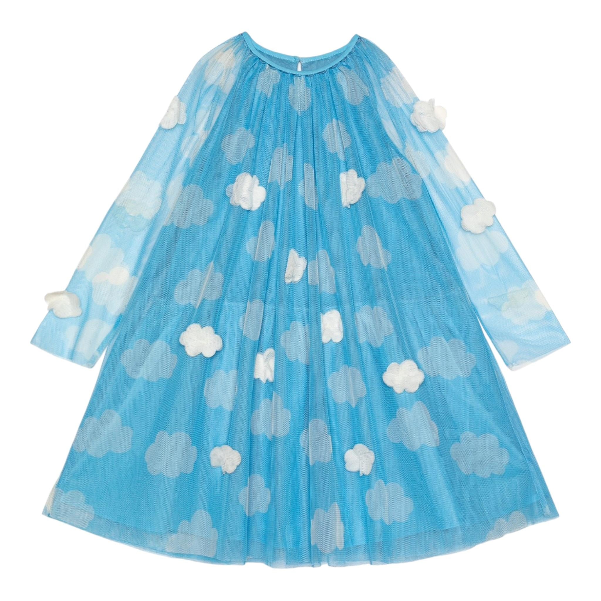 STELLA McCARTNEY abit manica lunga tinta unita con tulle Azzurro per Neonata TV1110 AZZURRO STELLA McCARTNEY