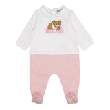 MOSCHINO tutina bicolore manica lunga con stampa orso Bianco/rosa per Neonata MUY06ZX BIANCO/ROSA MOSCHINO